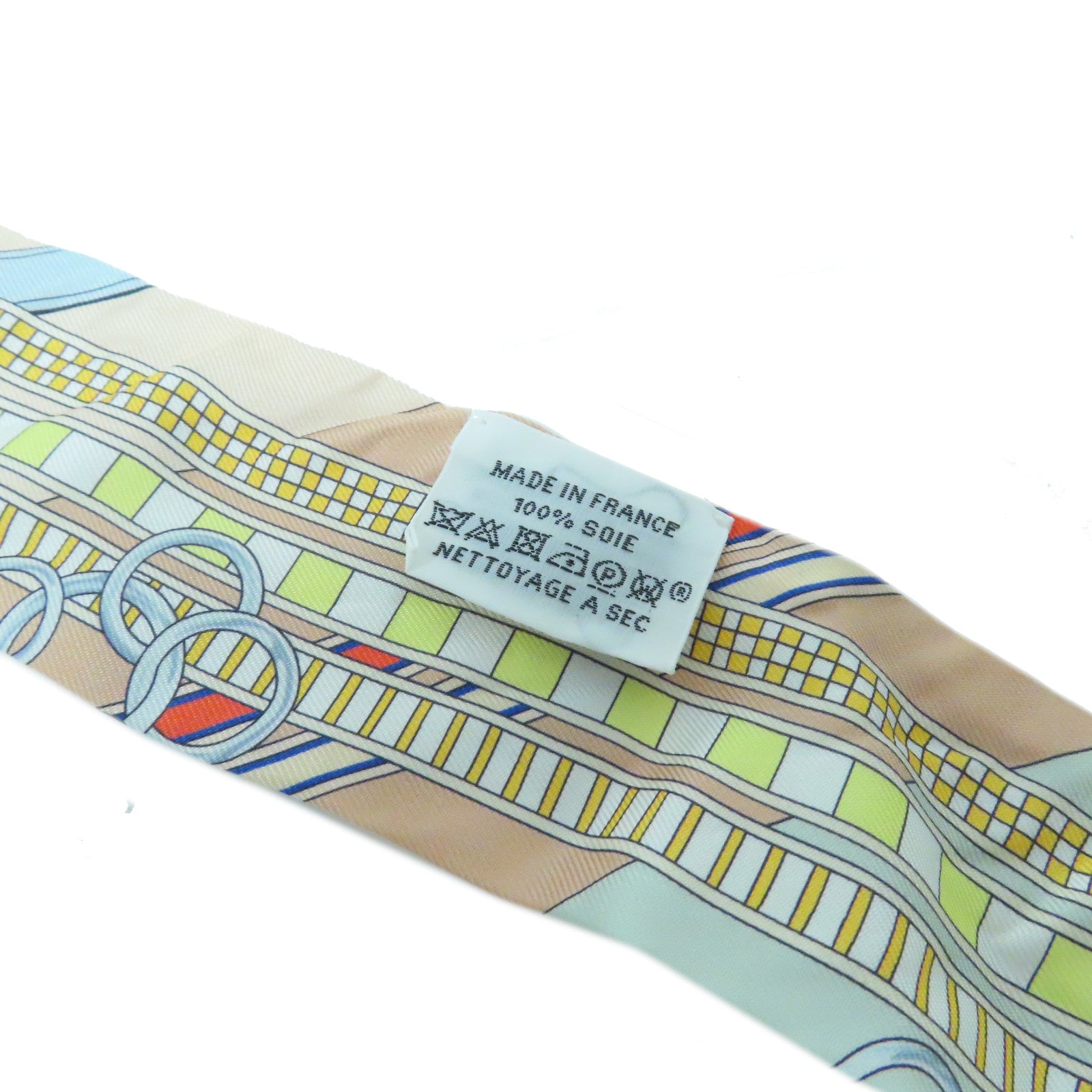 HERMES 【激減優惠】絲質Twilly Scarf絲巾米色