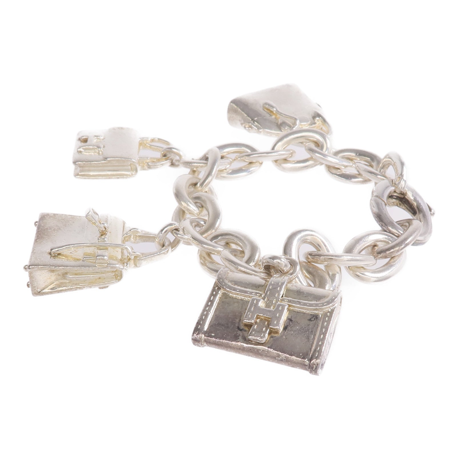 HERMES 925純銀Amulettes 4 Bags Bracelet手鏈