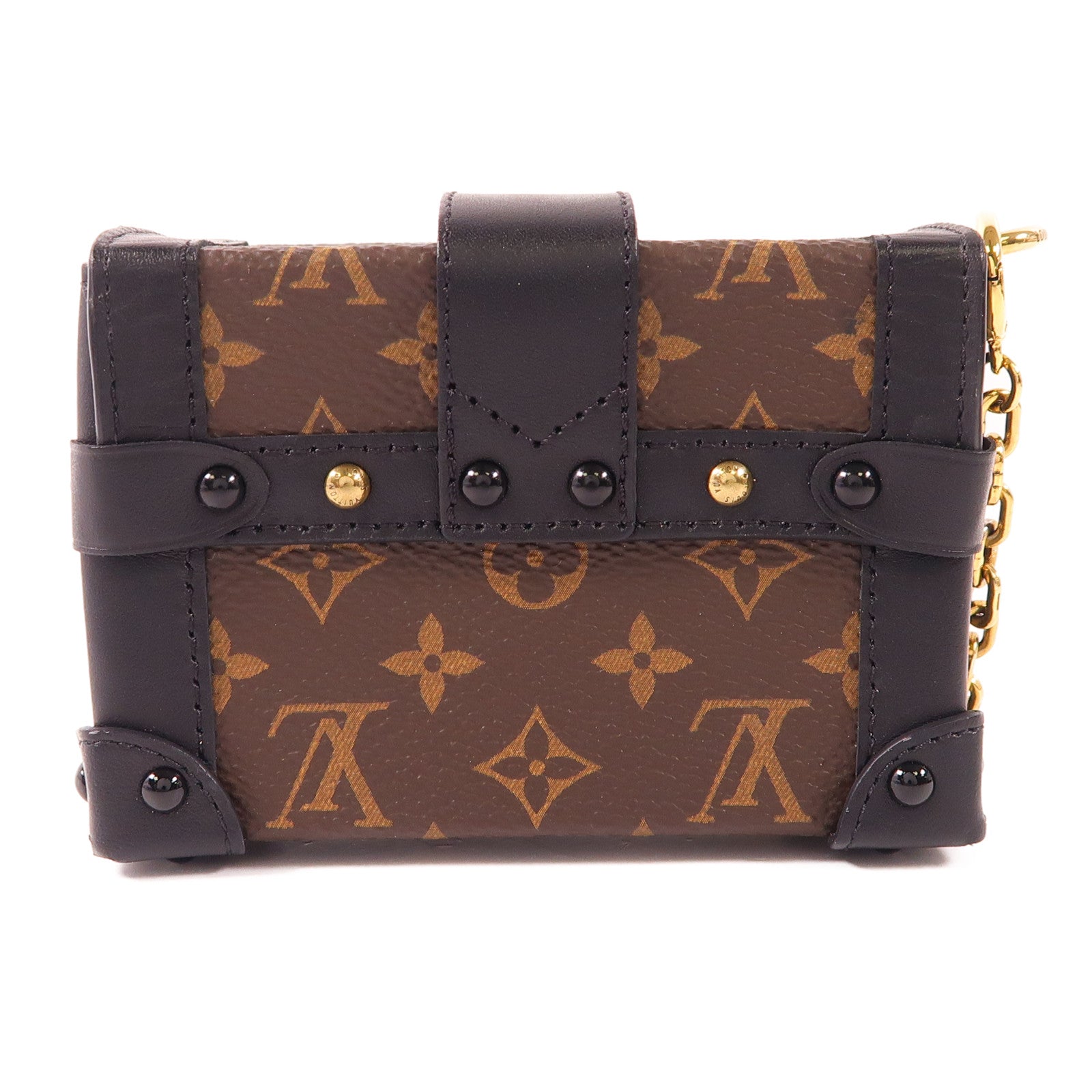 LOUIS VUITTON Monogram Macassar Essential Trunk金扣掛飾