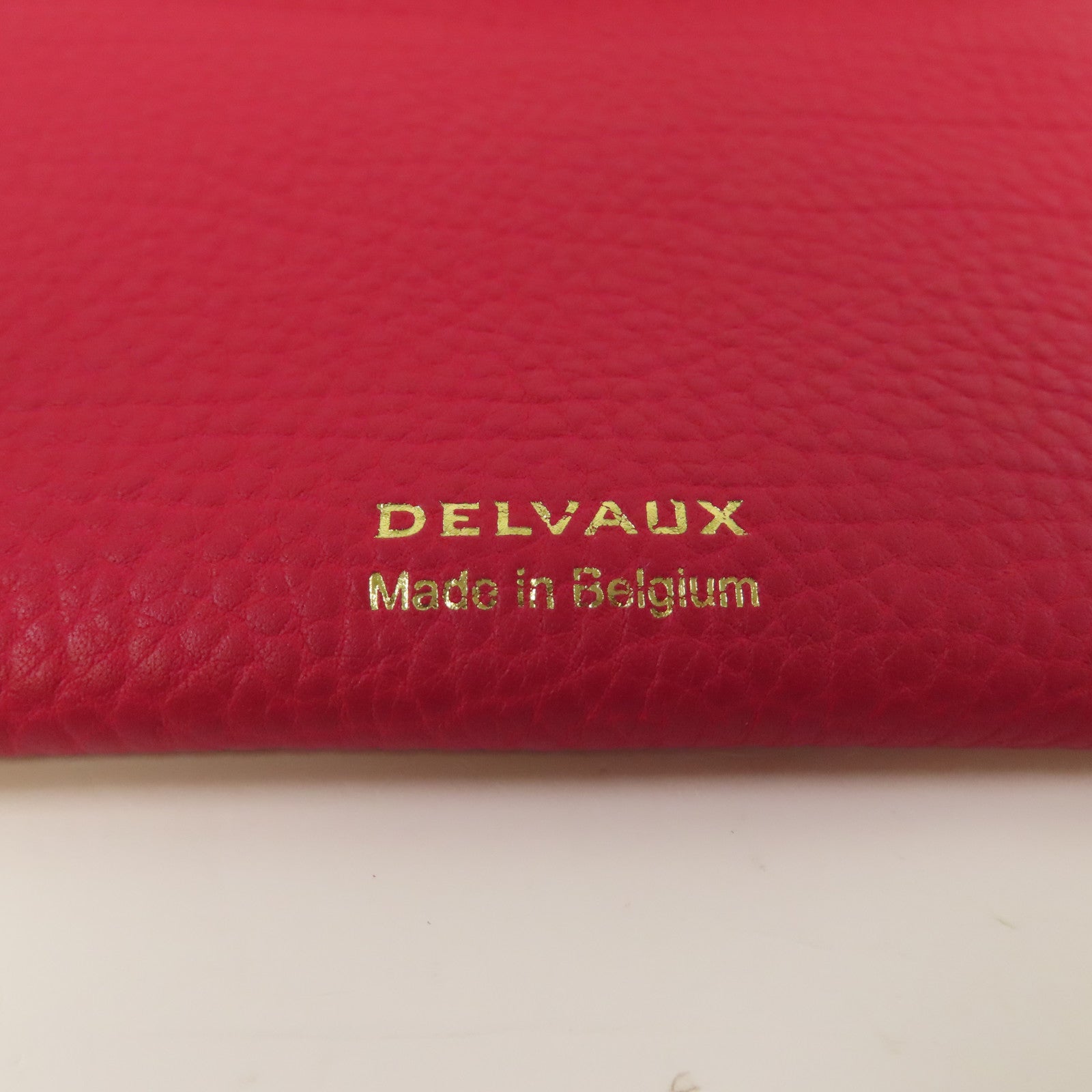 SELECTION 【激減優惠】牛皮皮革Delvaux Card Case卡片套紅色