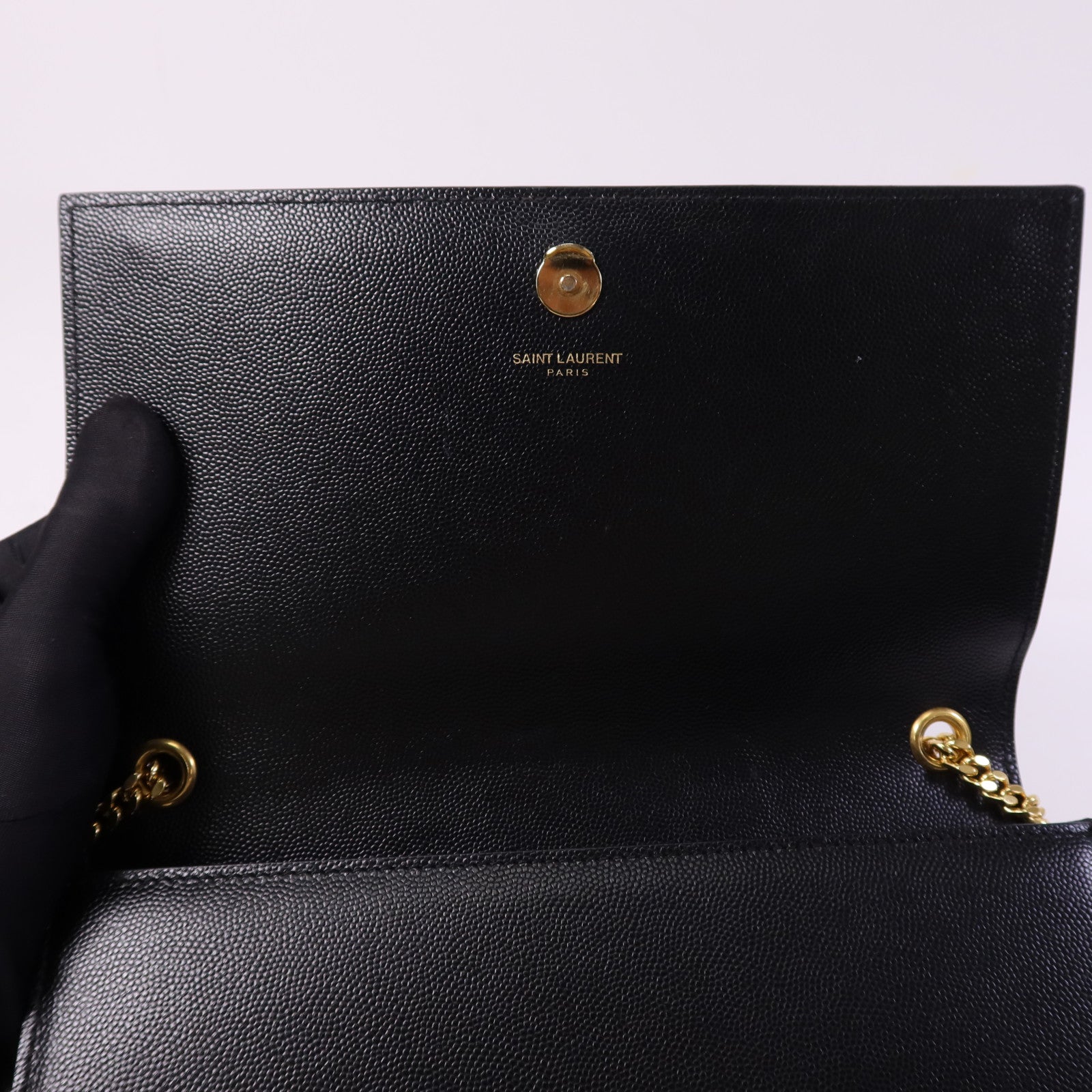 SAINT LAURENT 牛皮皮革Kate Medium金扣鏈帶肩背袋
