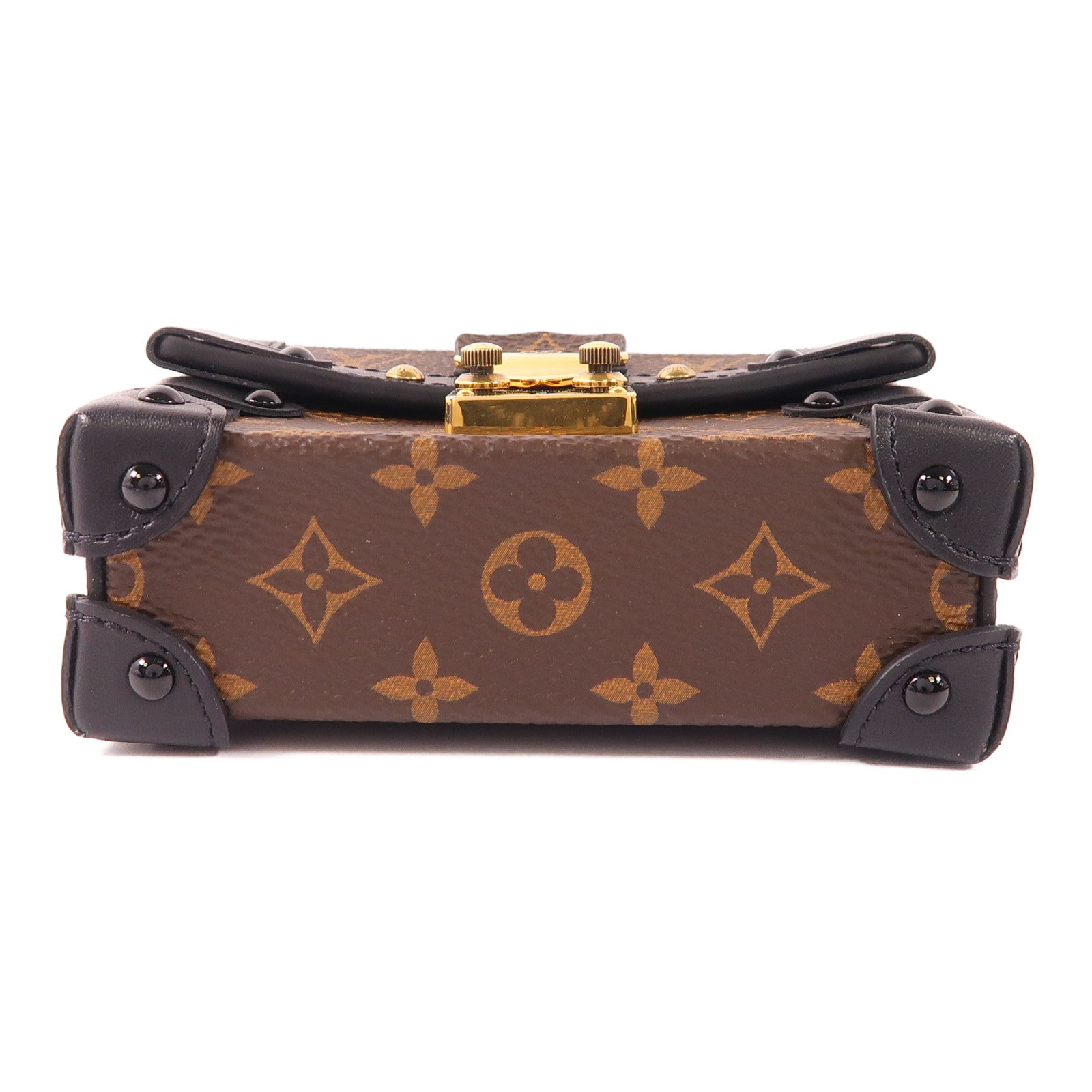LOUIS VUITTON Monogram Macassar Essential Trunk金扣掛飾