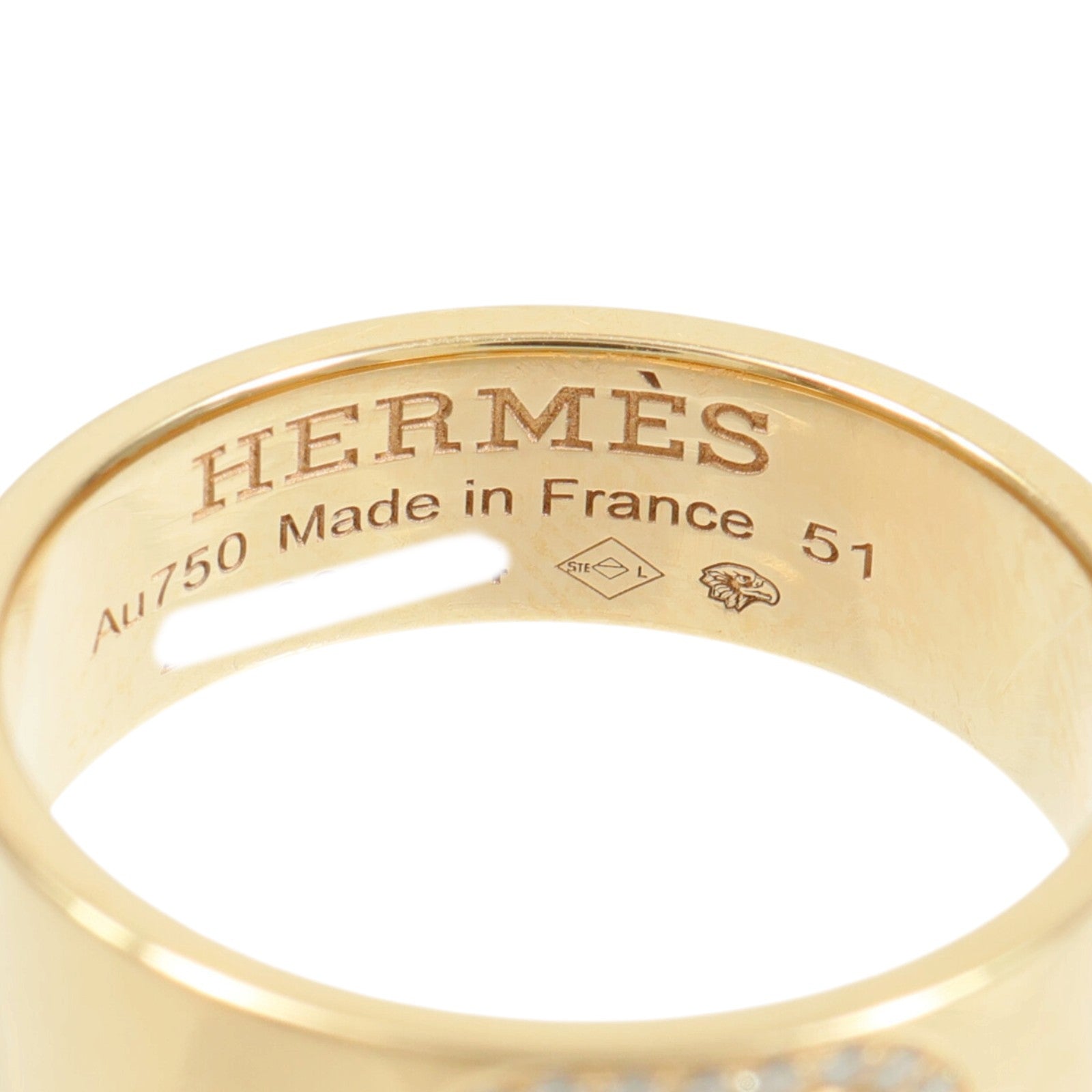 HERMES 18K玫瑰金D'Ancre Ring鑽石戒指