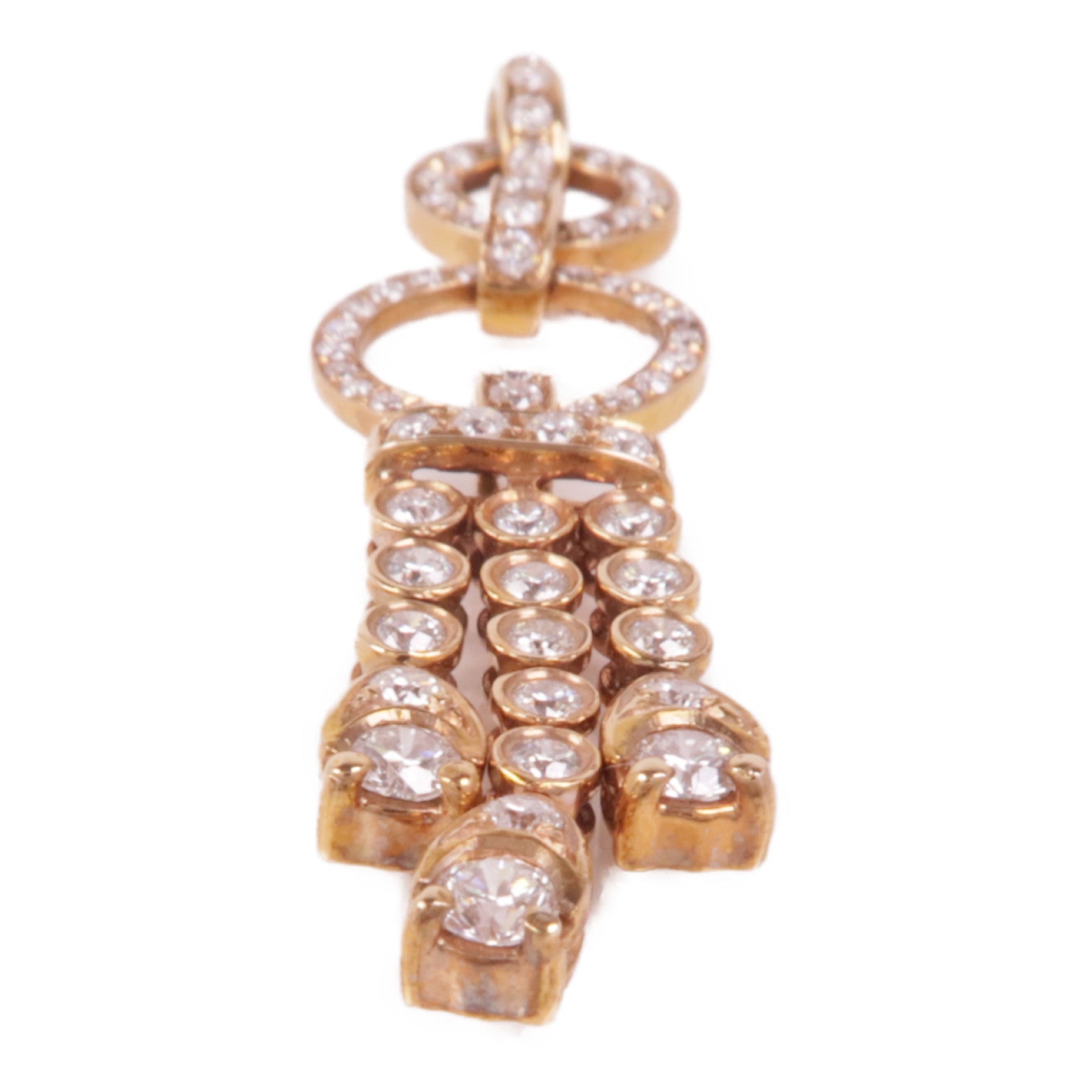 JEWELRY 【激減優惠】18K玫瑰金Diamond Pendant Top鑽石吊墜