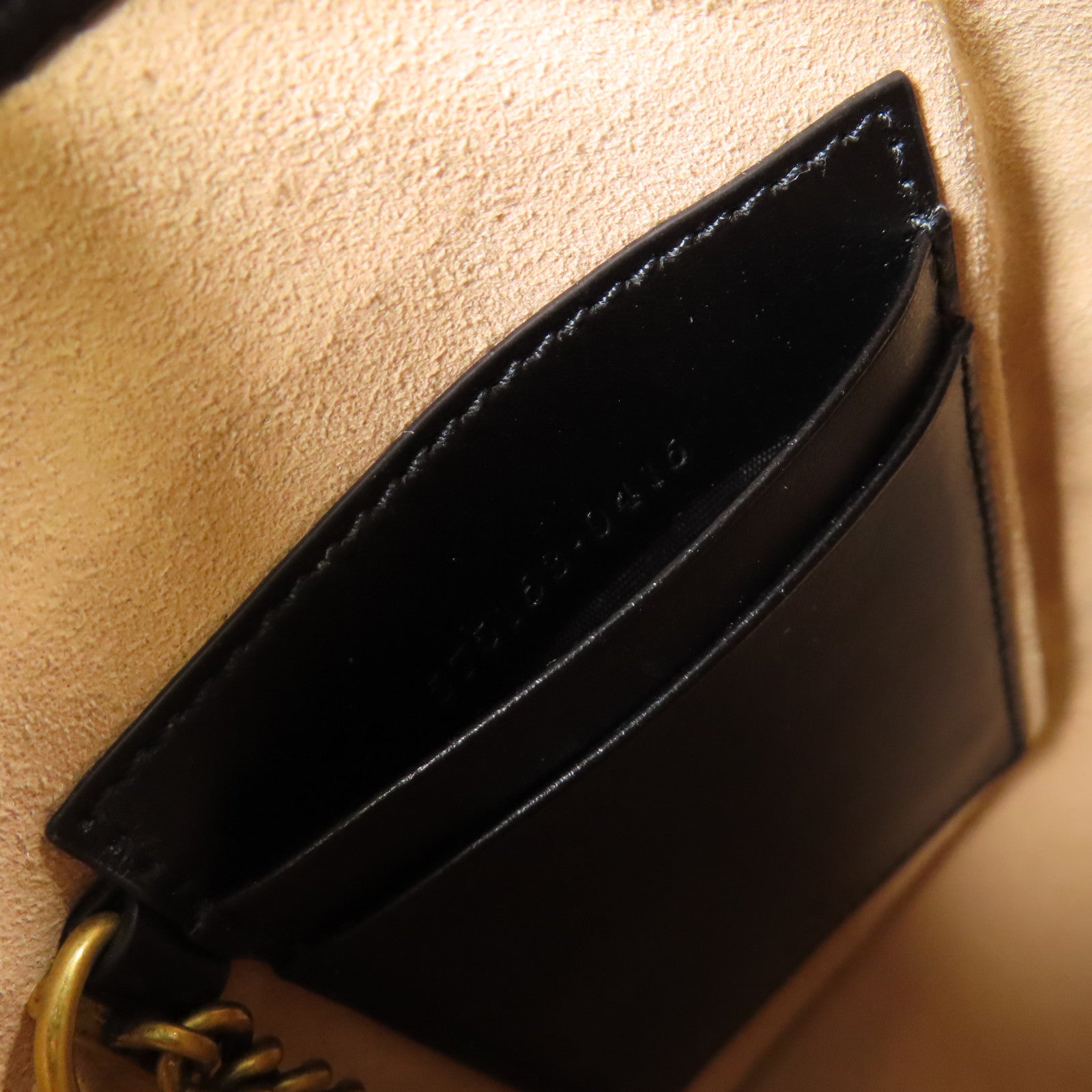 GUCCI 【激減優惠】牛皮皮革GG Marmont金扣鏈帶肩背袋