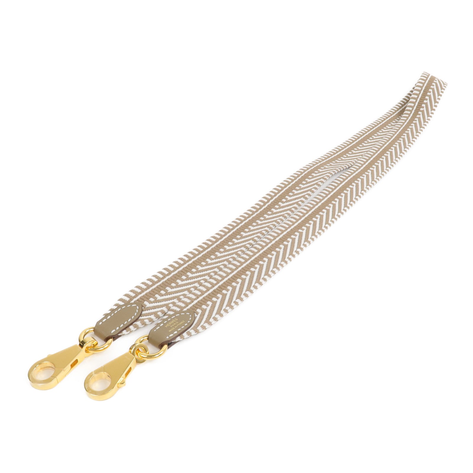HERMES 帆布Sangle Cavale 25mm Strap肩帶Etoupe