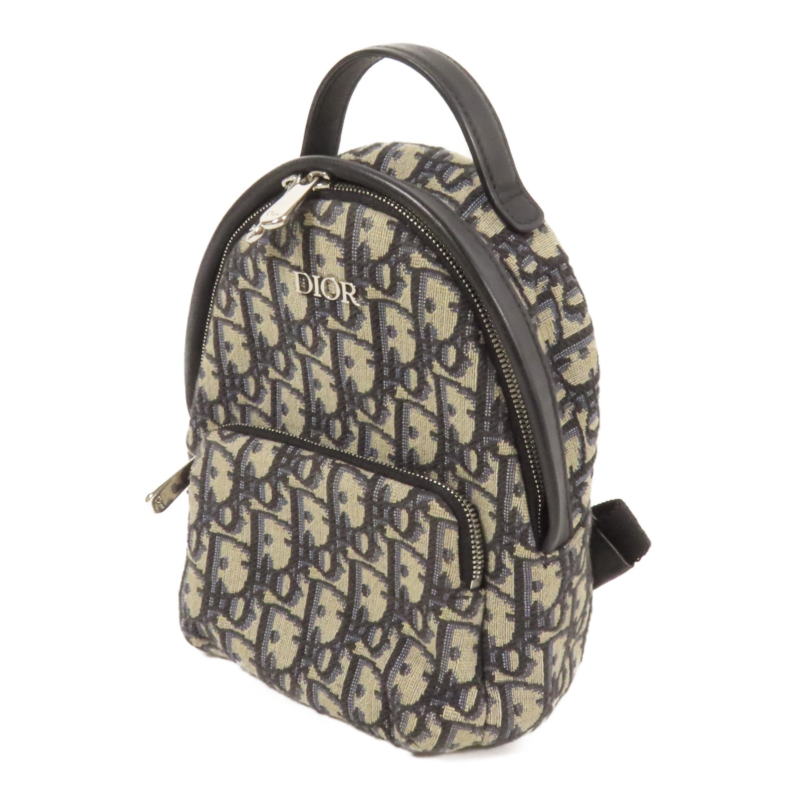 Dior 帆布Mini Backpack銀扣背包