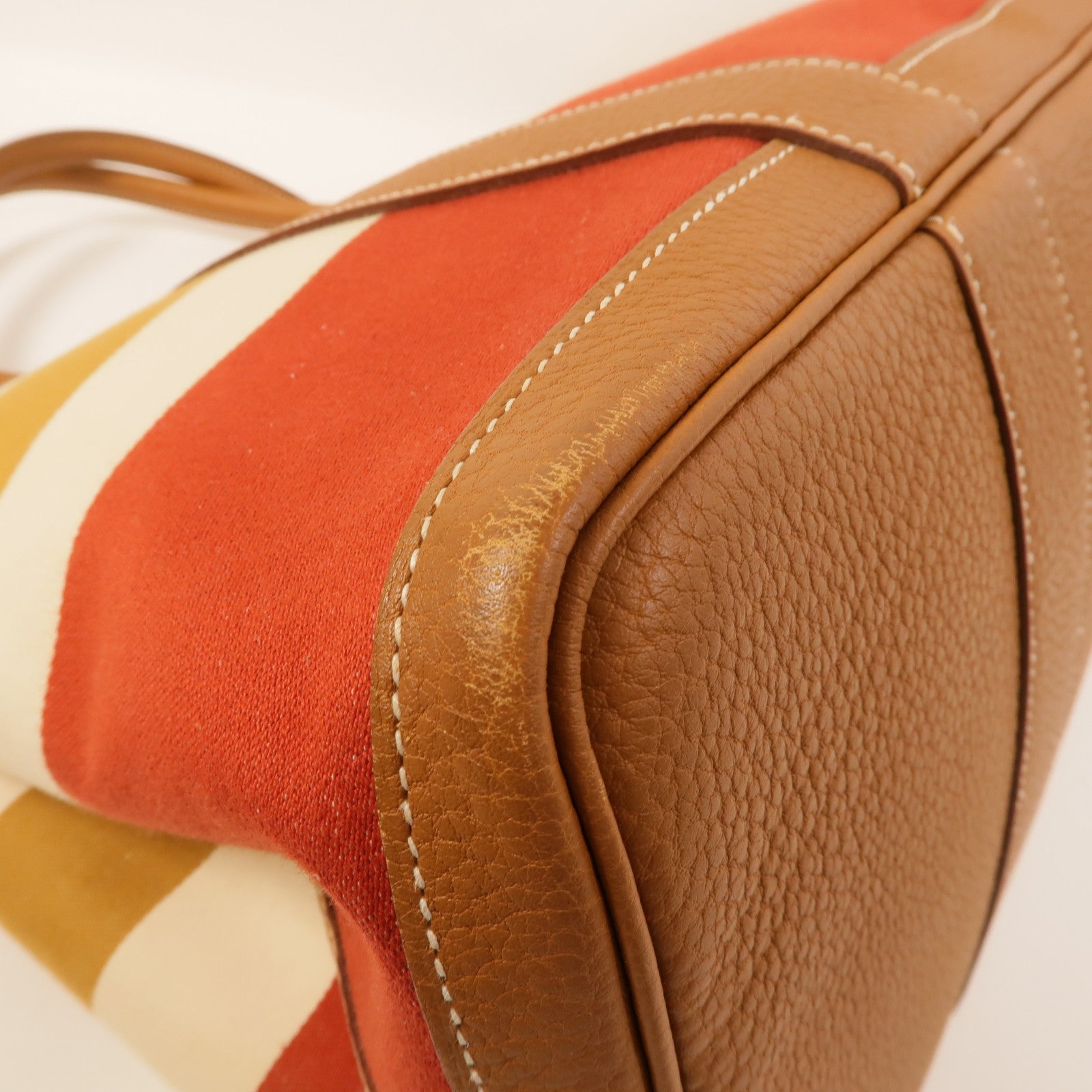 HERMES 帆布Garden Party PM手挽袋Multicolor