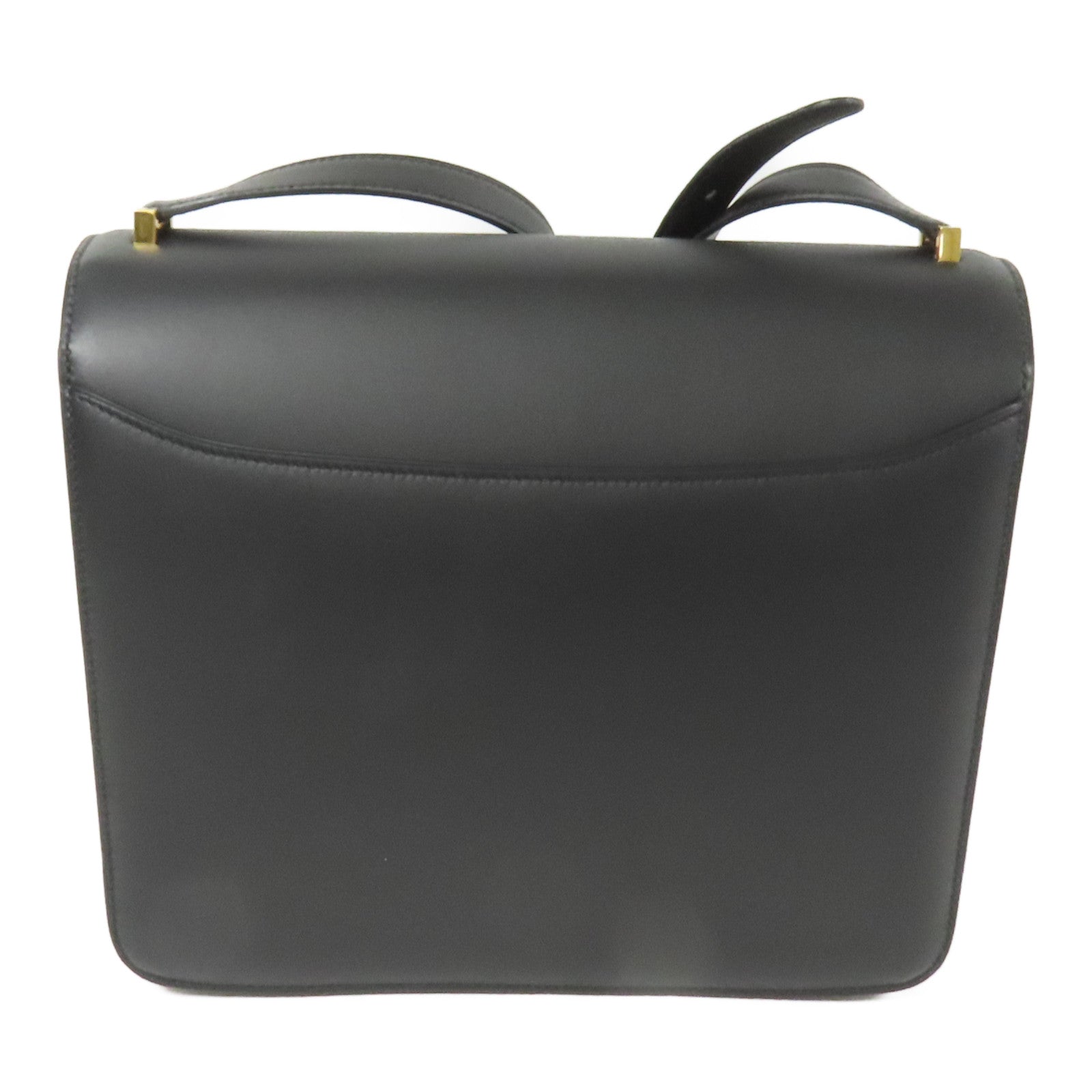 HERMES Box Calf皮革2002 26金扣肩背袋Noir