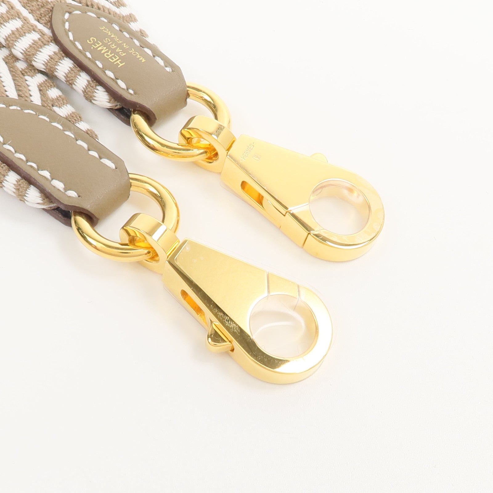 HERMES 帆布Sangle Cavale 25mm Strap肩帶Etoupe