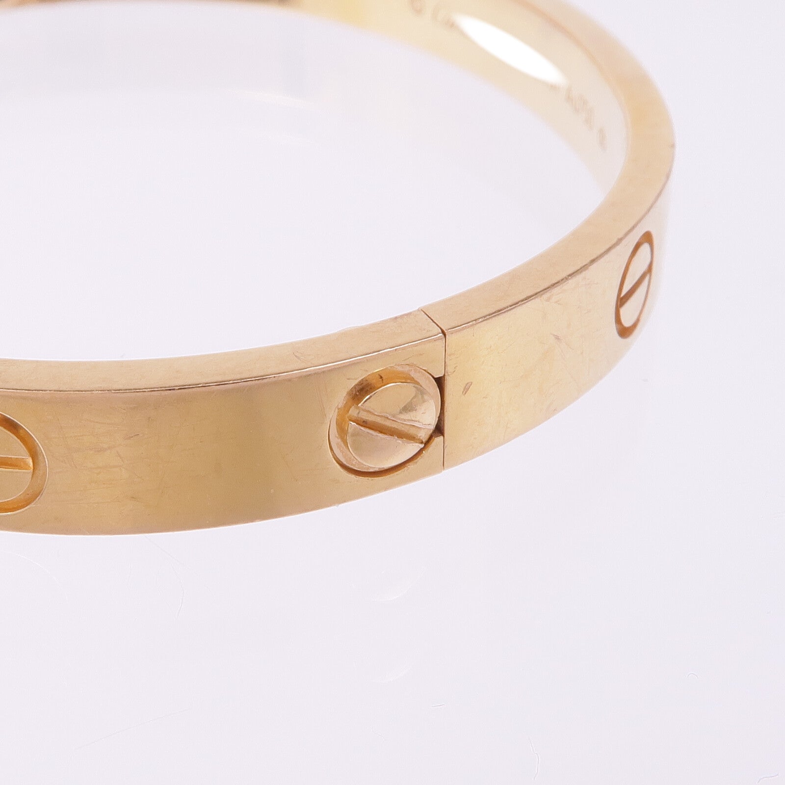 CARTIER 18K玫瑰金Love Bracelet手鐲Cartier#16