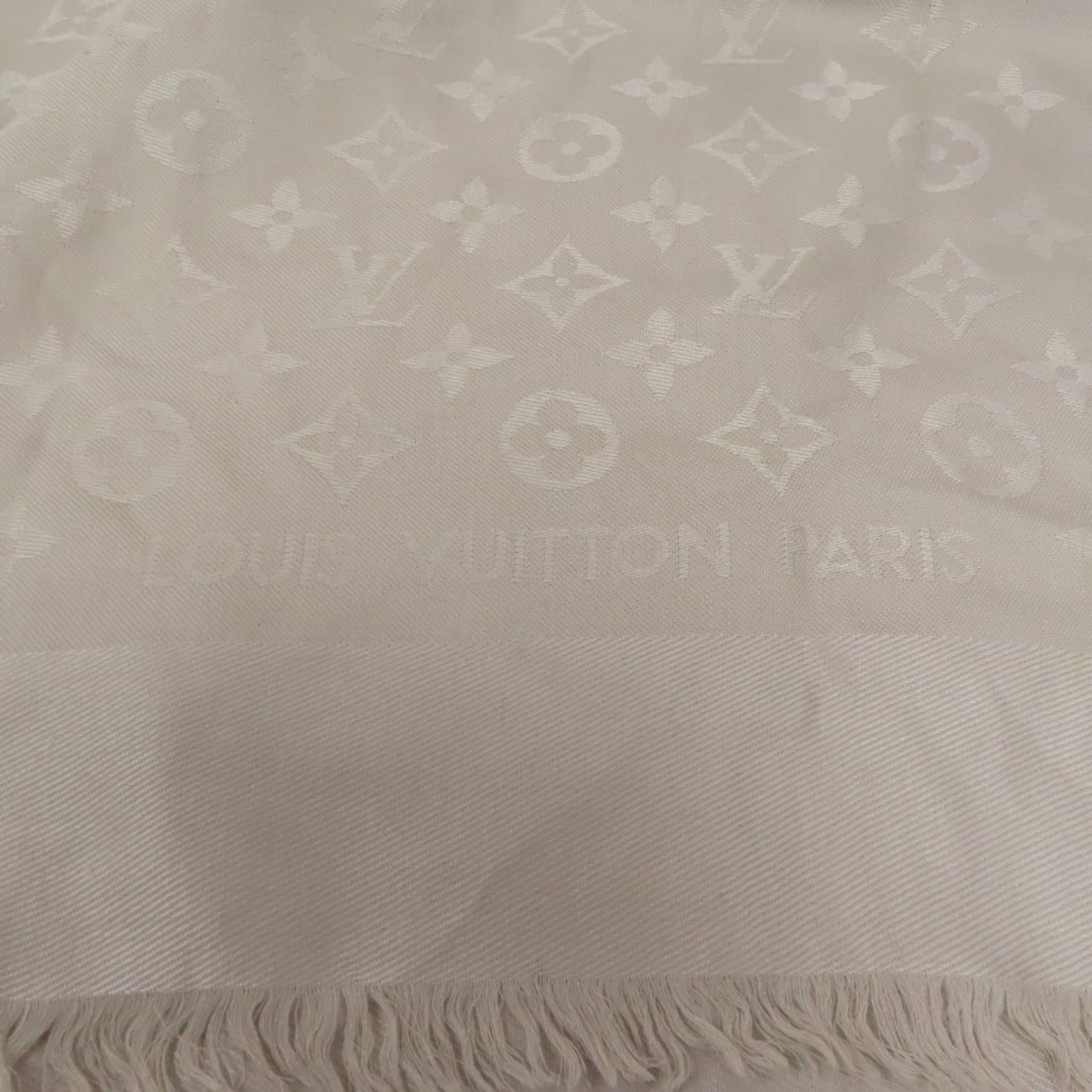LOUIS VUITTON 【激減優惠】絲質/羊毛Shawl披肩米色