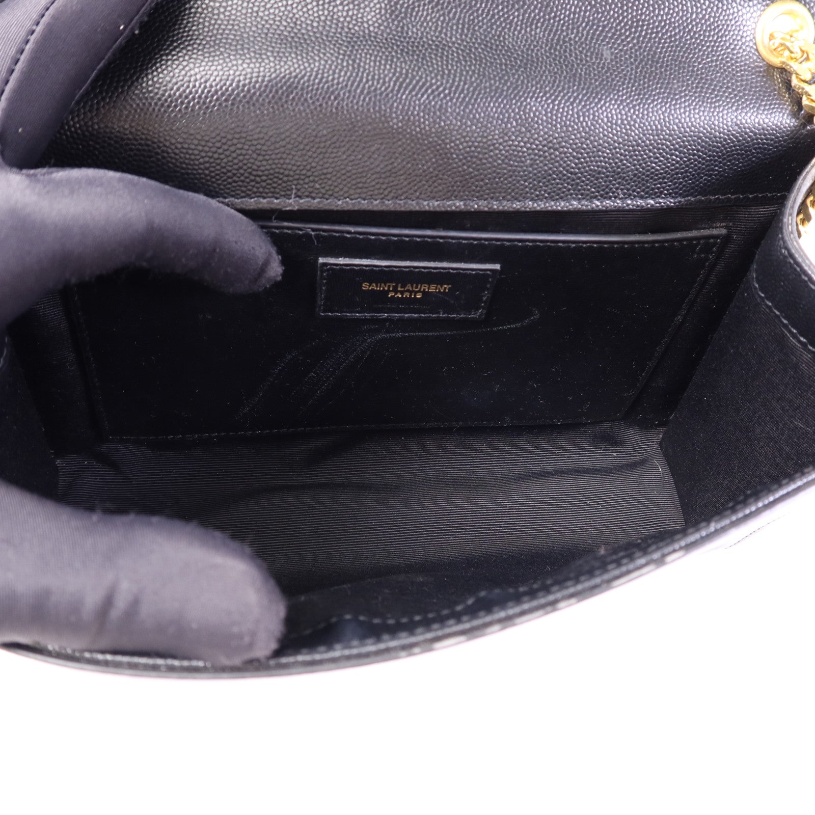 SAINT LAURENT 牛皮皮革Kate Medium金扣鏈帶肩背袋