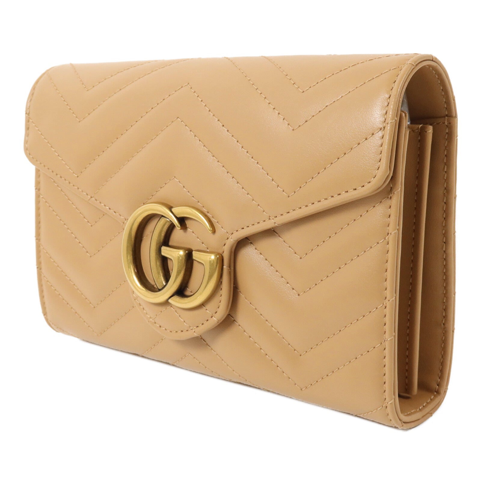 GUCCI 牛皮皮革GG Marmont Wallet on Chain鏈帶肩背袋