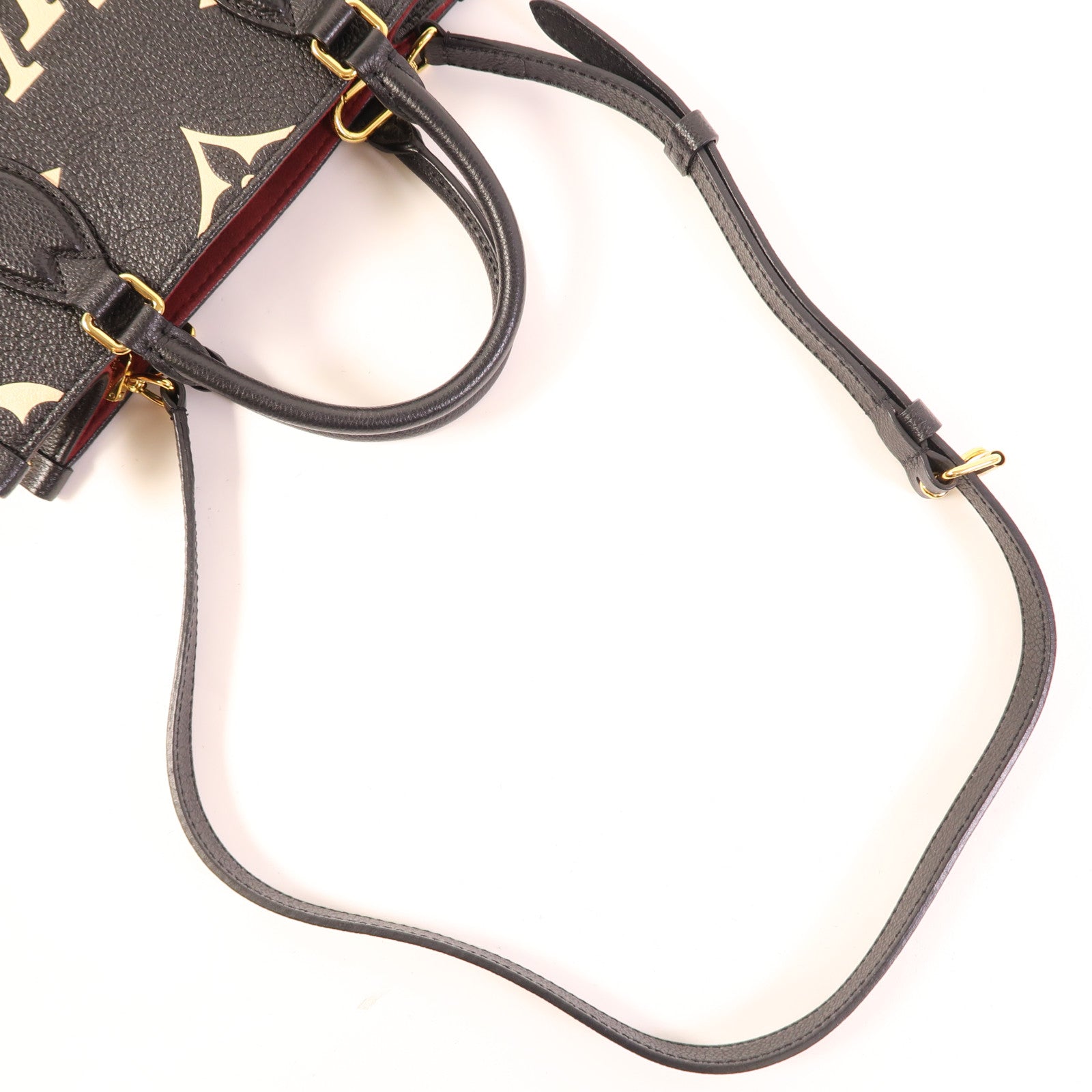 LOUIS VUITTON Monogram Empreinte On The Go PM金扣手挽肩背兩用袋