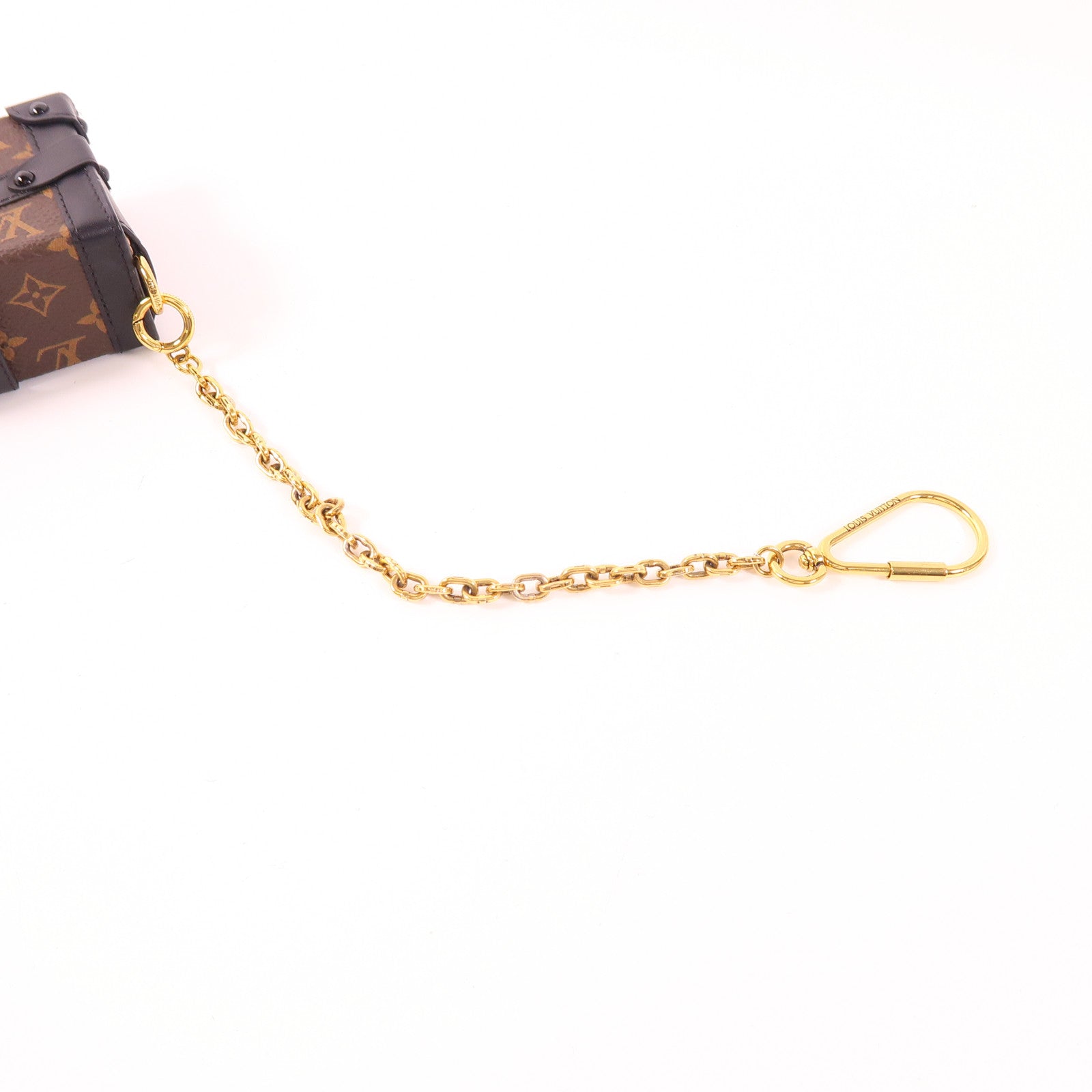 LOUIS VUITTON Monogram Macassar Essential Trunk金扣掛飾