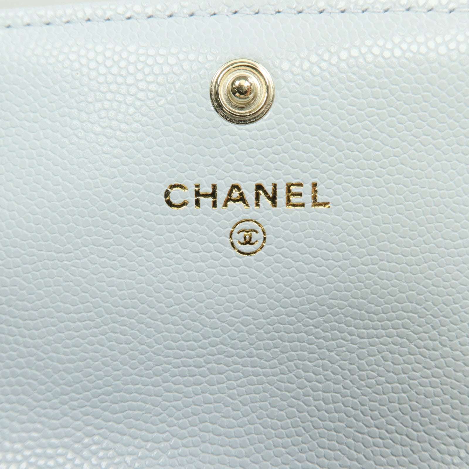 CHANEL 牛皮皮革Card Case銀扣卡片套