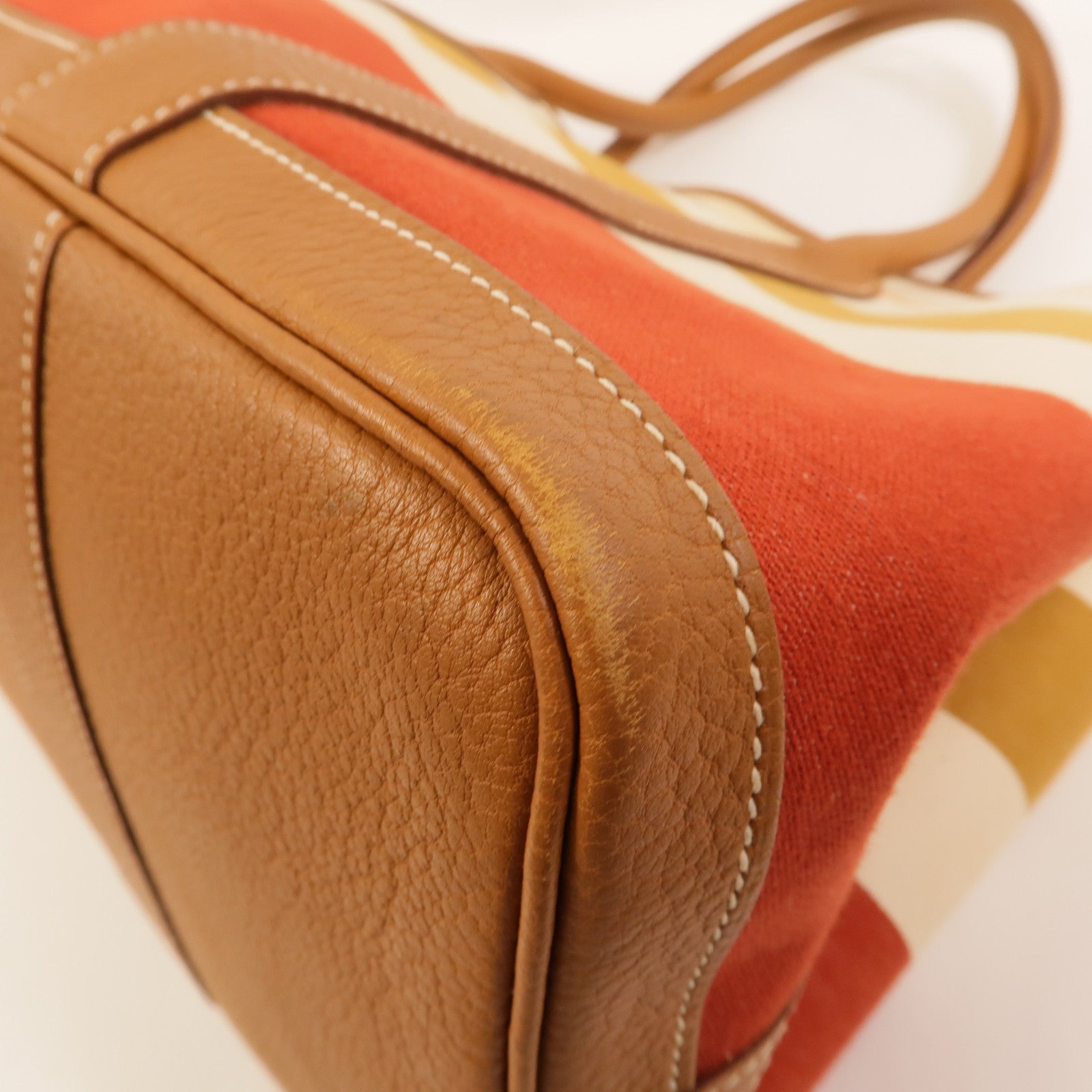 HERMES 帆布Garden Party PM手挽袋Multicolor