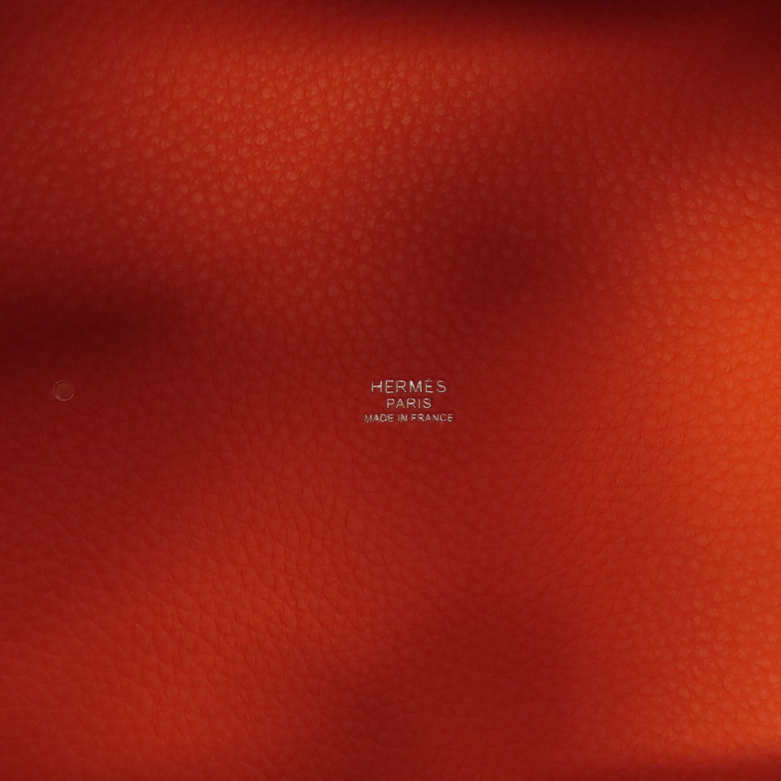 HERMES Clemence皮革Picotin MM銀扣手挽袋Orange/橙色