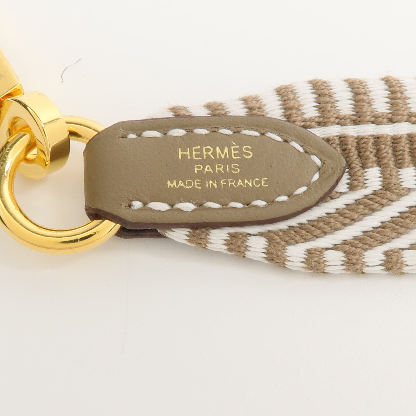 HERMES 帆布Sangle Cavale 25mm Strap肩帶Etoupe
