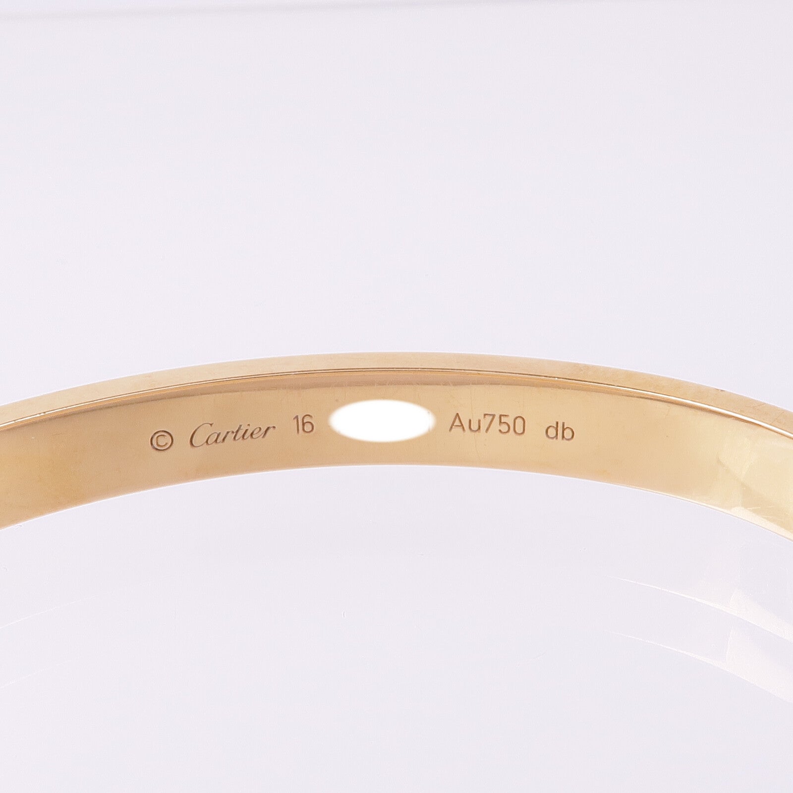 CARTIER 18K玫瑰金Love Bracelet手鐲Cartier#16