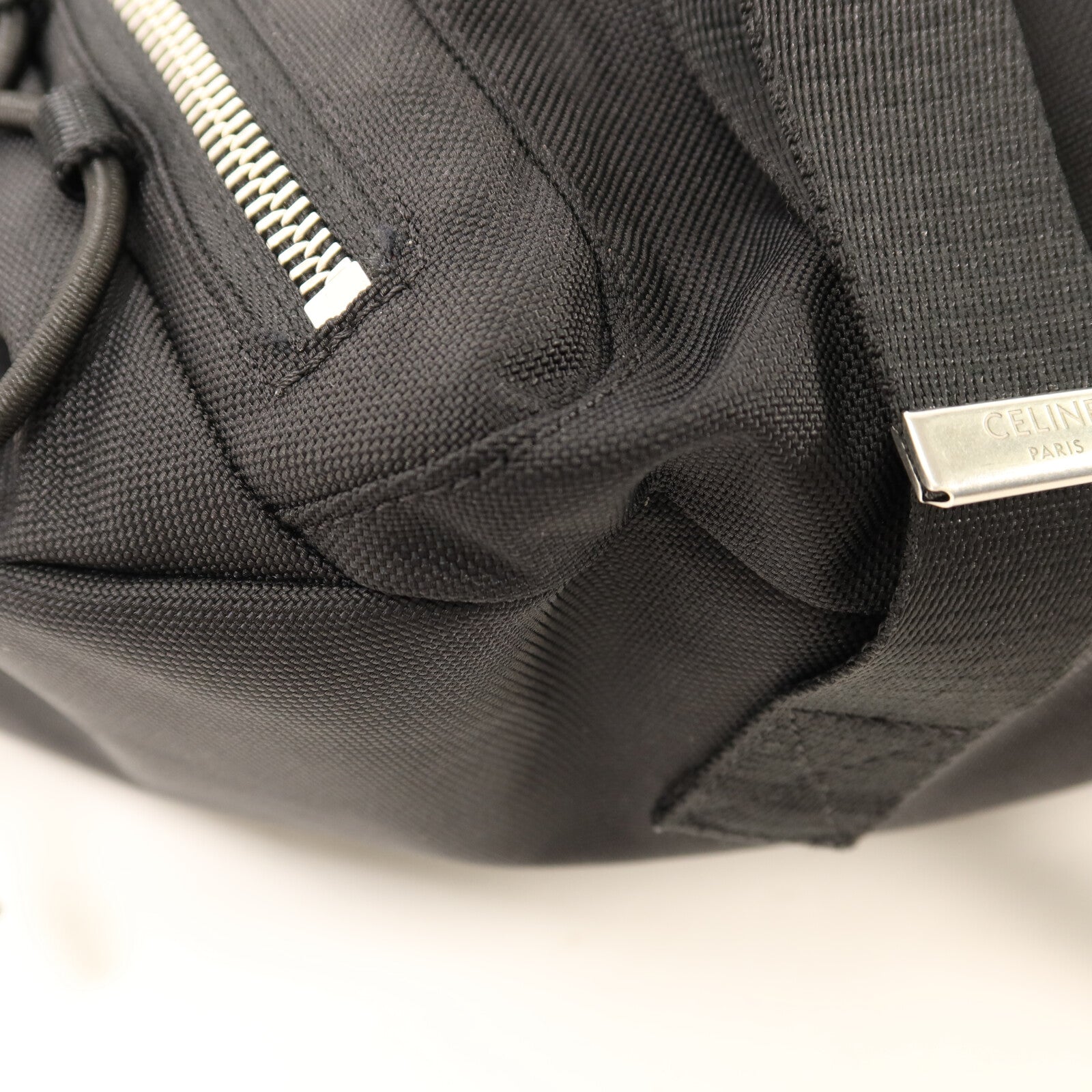 CELINE 帆布Trekking Shoulder Bag銀扣肩背袋