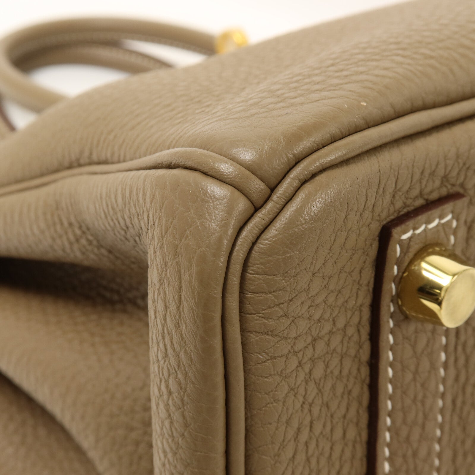 HERMES Togo皮革Birkin 25手挽袋Etoupe