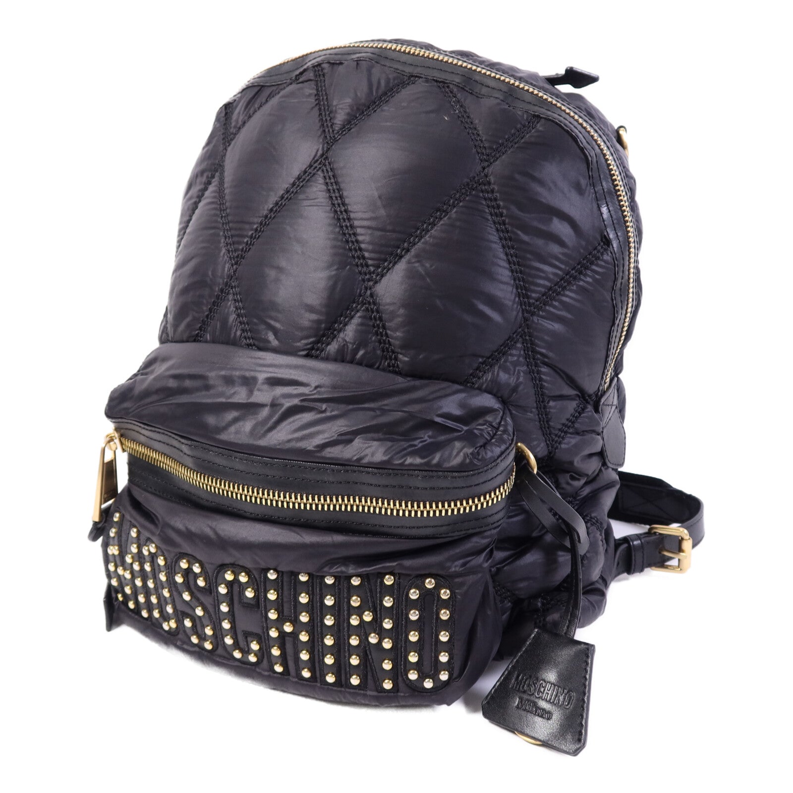 MOSCHINO 尼龍Backpack金扣背包