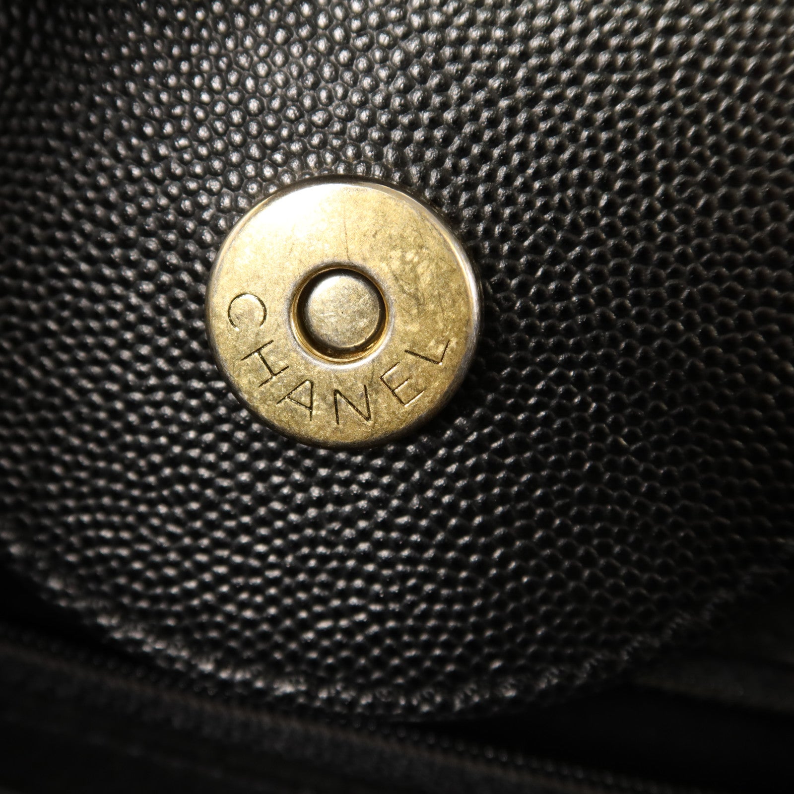 CHANEL 牛皮皮革Deauville金扣手挽肩背兩用袋