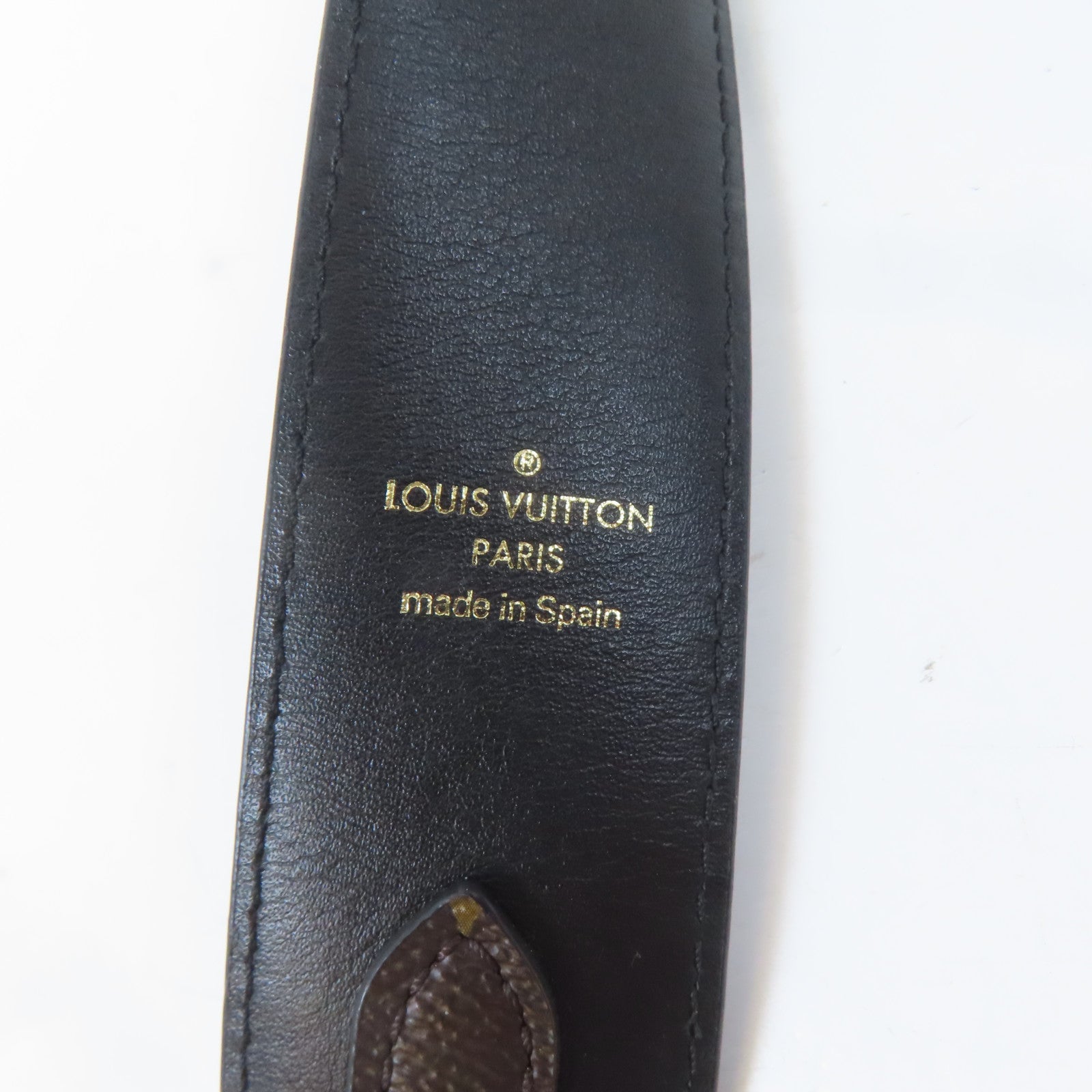 LOUIS VUITTON Monogram Shoulder Strap金扣肩帶啡色
