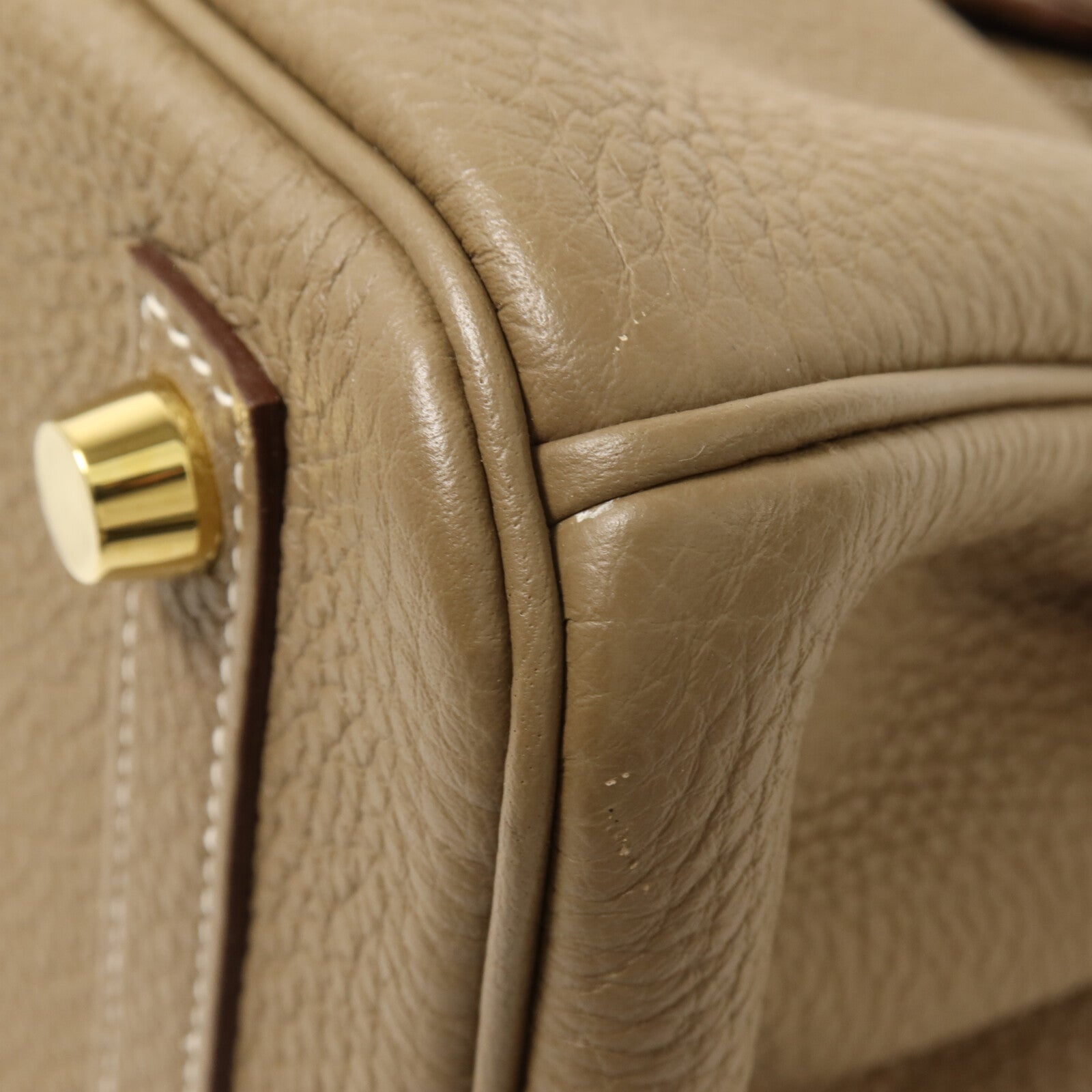HERMES Togo皮革Birkin 25手挽袋Etoupe