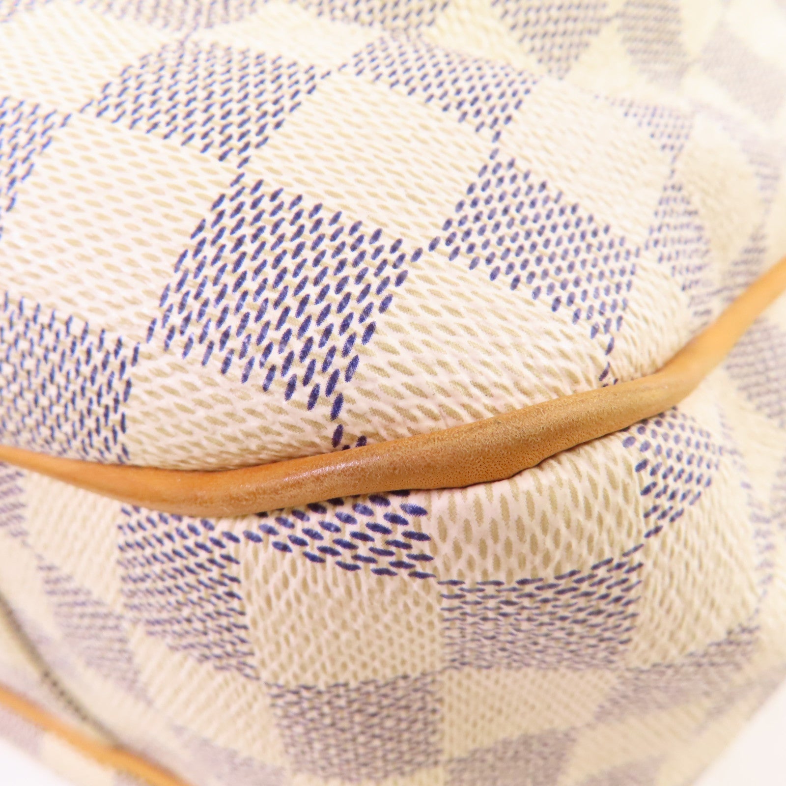LOUIS VUITTON Damier Azur Evora MM金扣肩背袋米白色