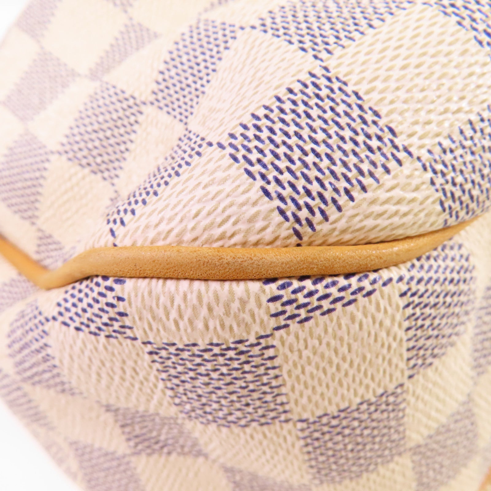 LOUIS VUITTON Damier Azur Evora MM金扣肩背袋米白色