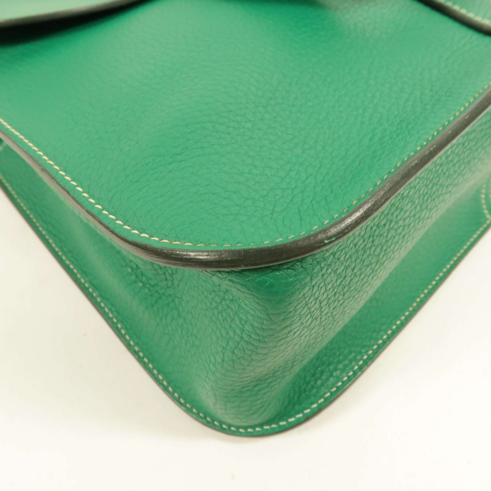 HERMES Clemence皮革Halzan 31手挽肩背兩用袋Menthe