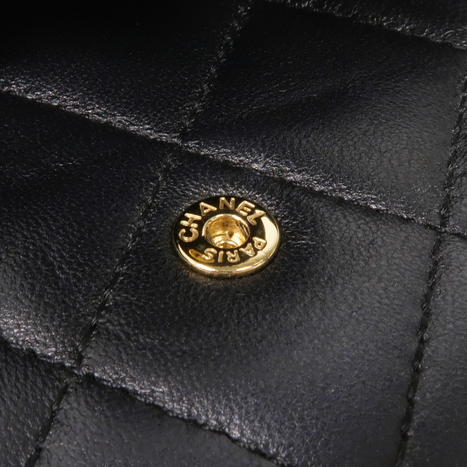 CHANEL 羊皮皮革Long Wallet金扣長錢包