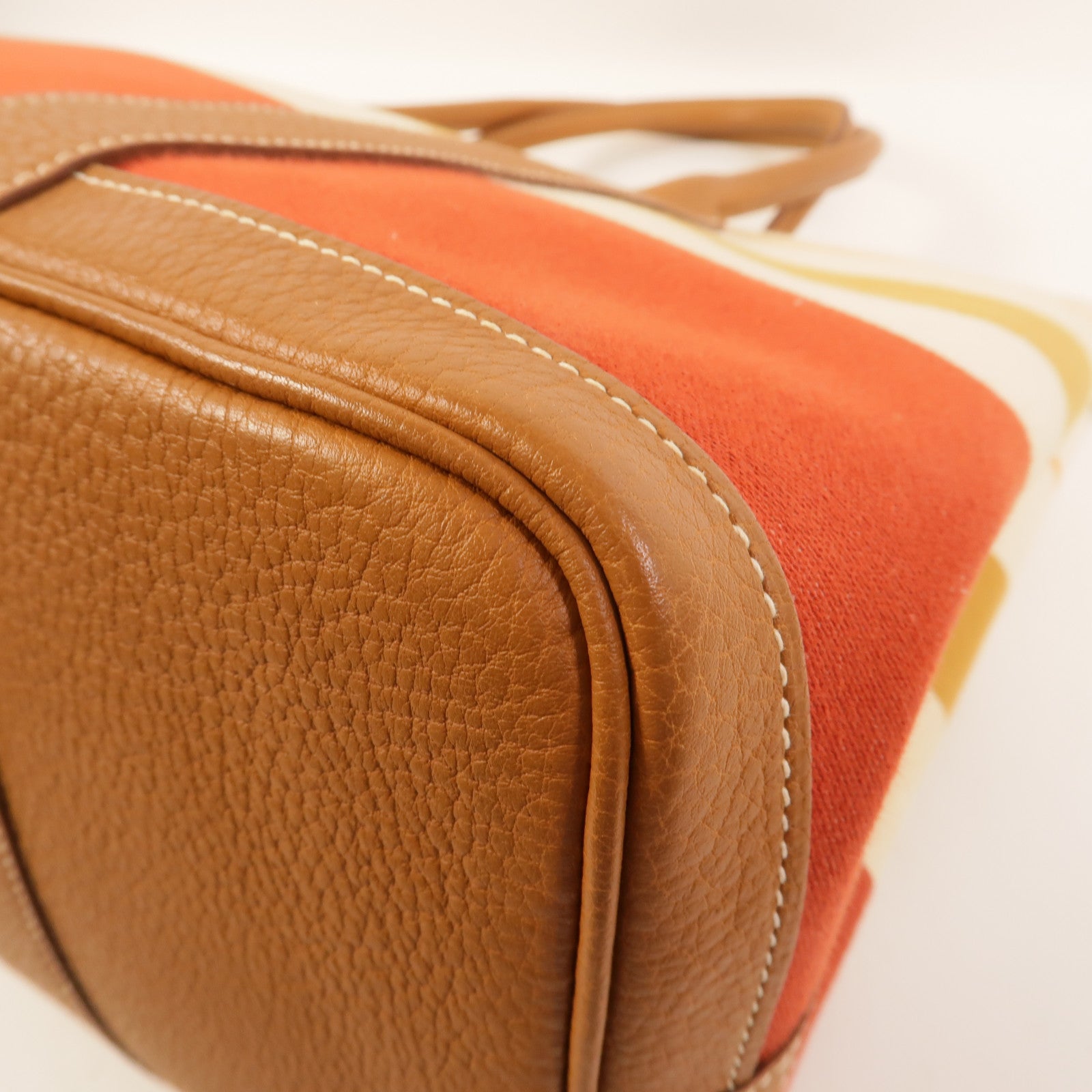 HERMES 帆布Garden Party PM手挽袋Multicolor