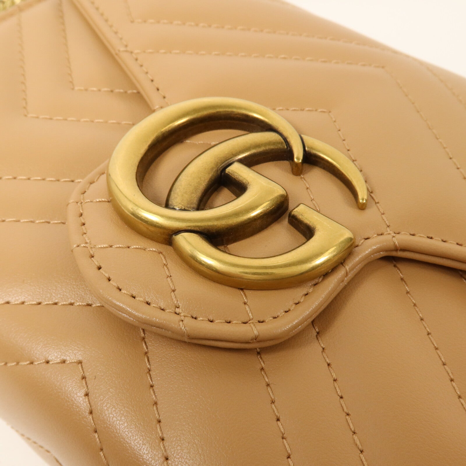 GUCCI 牛皮皮革GG Marmont Wallet on Chain鏈帶肩背袋