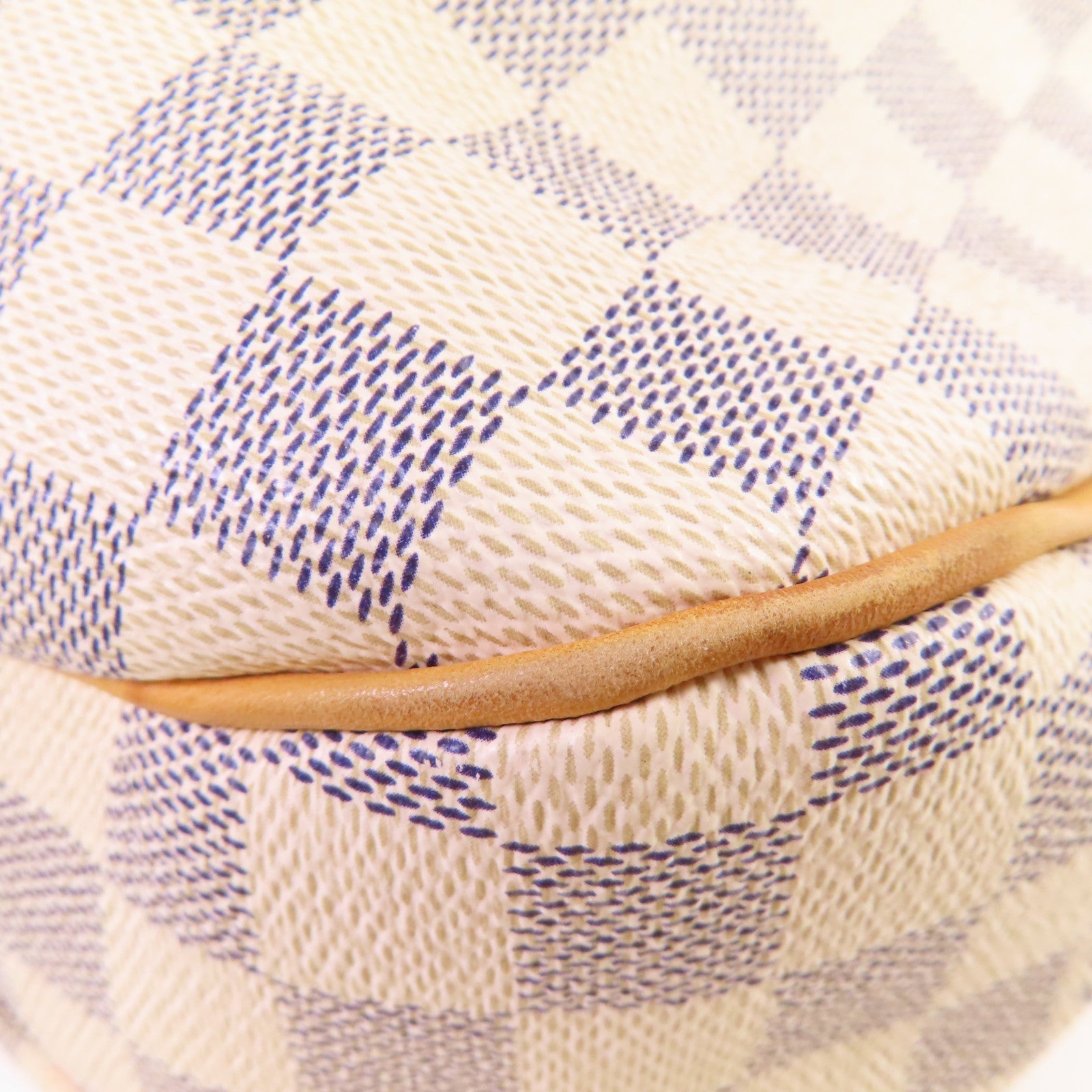 LOUIS VUITTON Damier Azur Evora MM金扣肩背袋米白色
