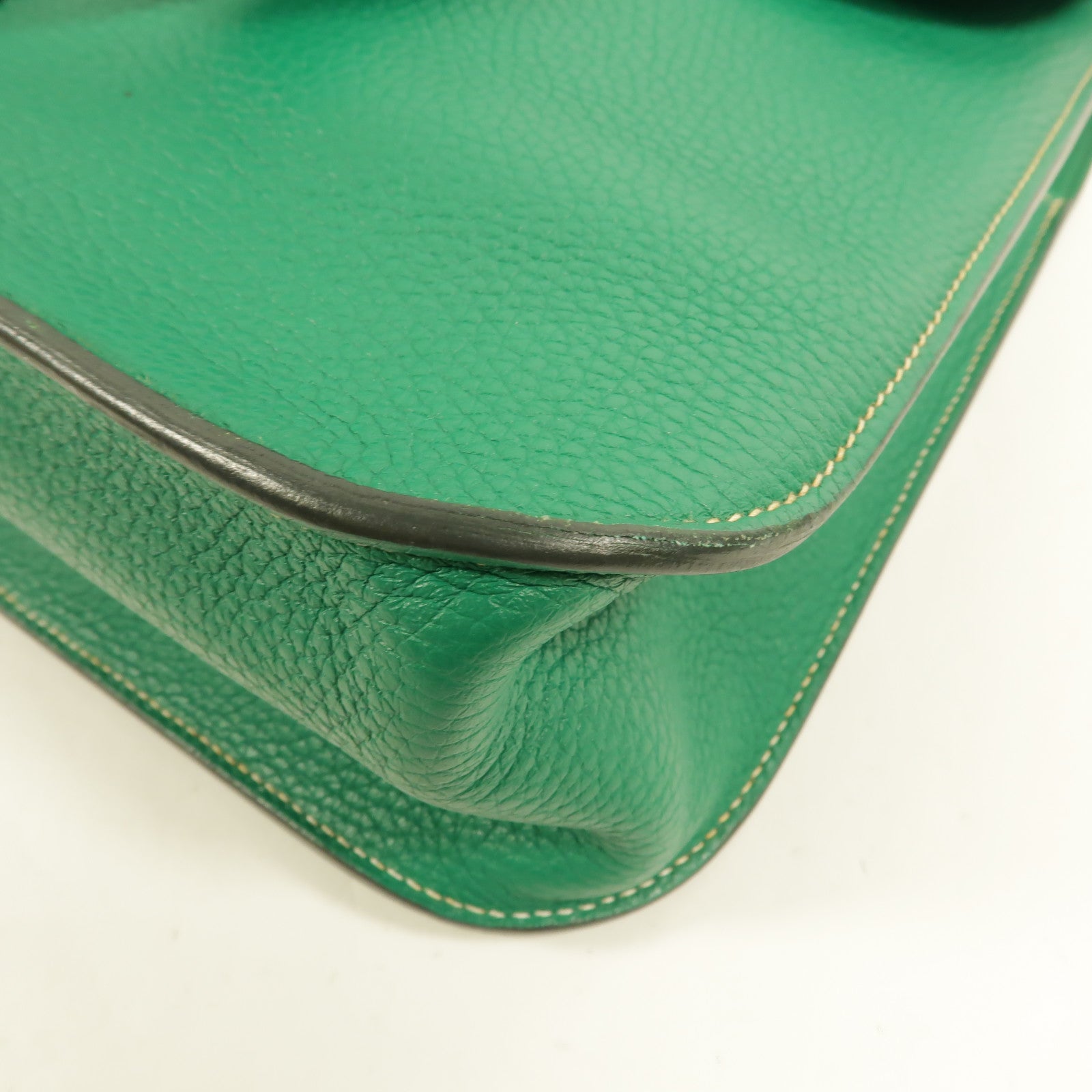 HERMES Clemence皮革Halzan 31手挽肩背兩用袋Menthe