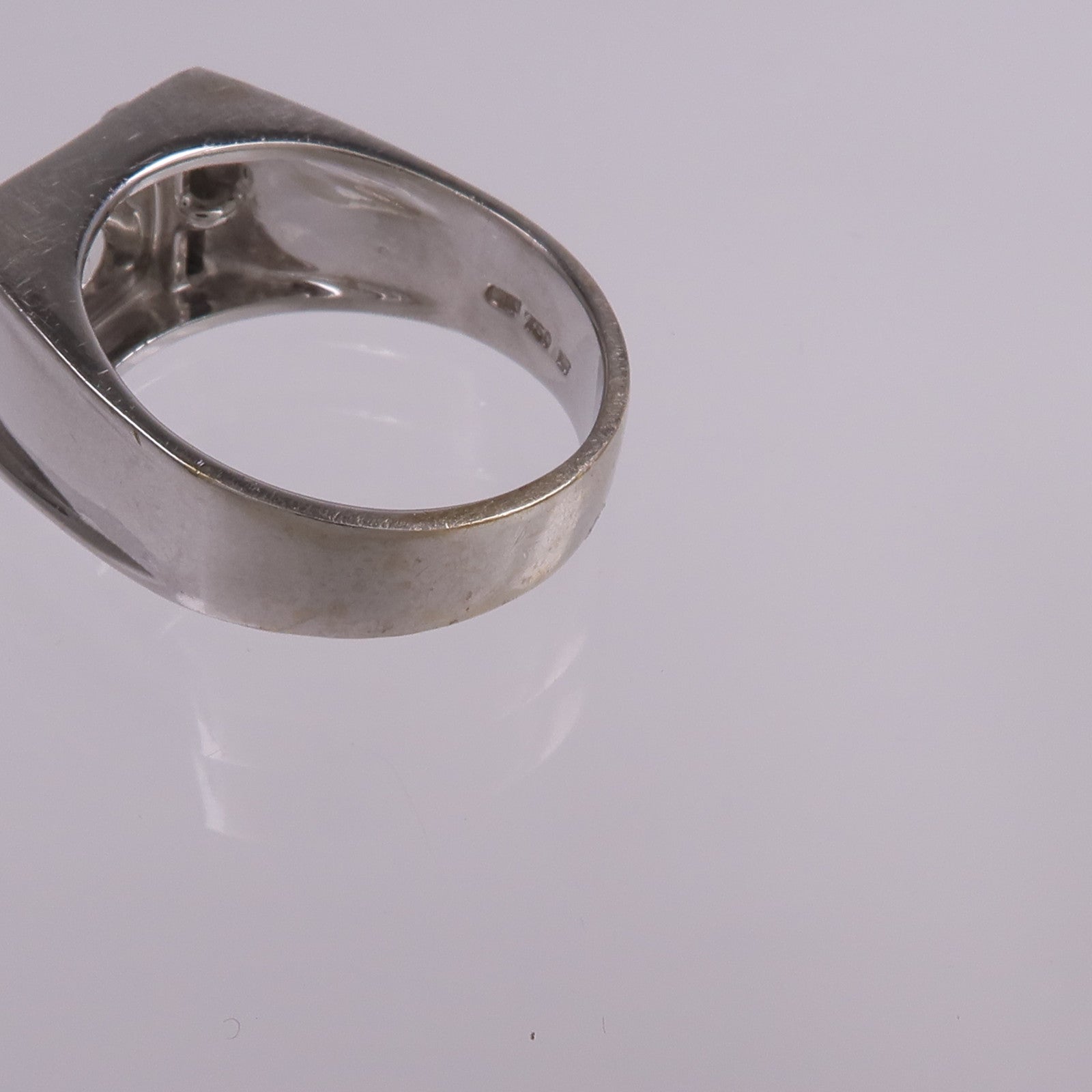 JEWELRY 18K白金Jade Diamond Ring翡翠/鑽石戒指US#9.25