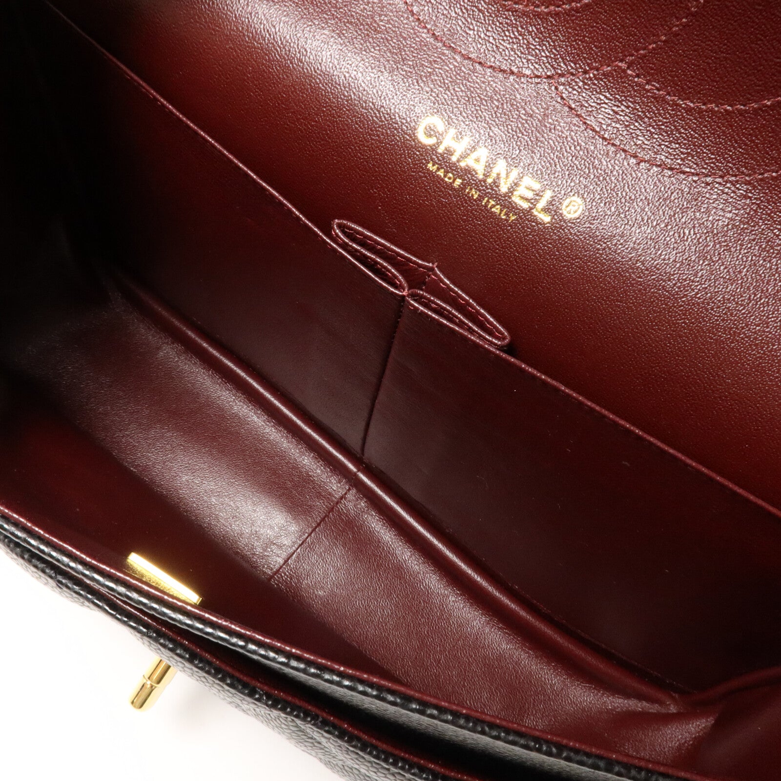 CHANEL 牛皮皮革Large Classic鏈帶肩背袋