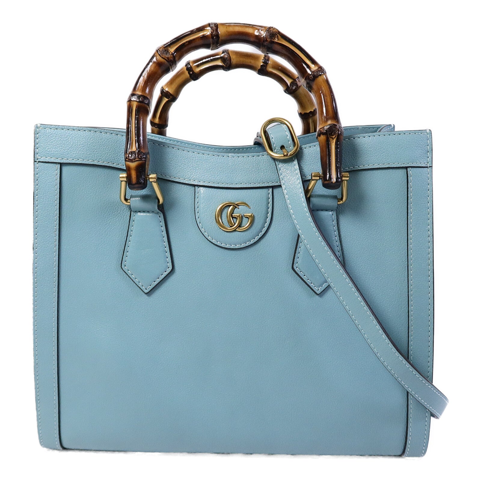 GUCCI 【激減優惠】牛皮皮革Diana Small Tote金扣手挽肩背袋兩用袋