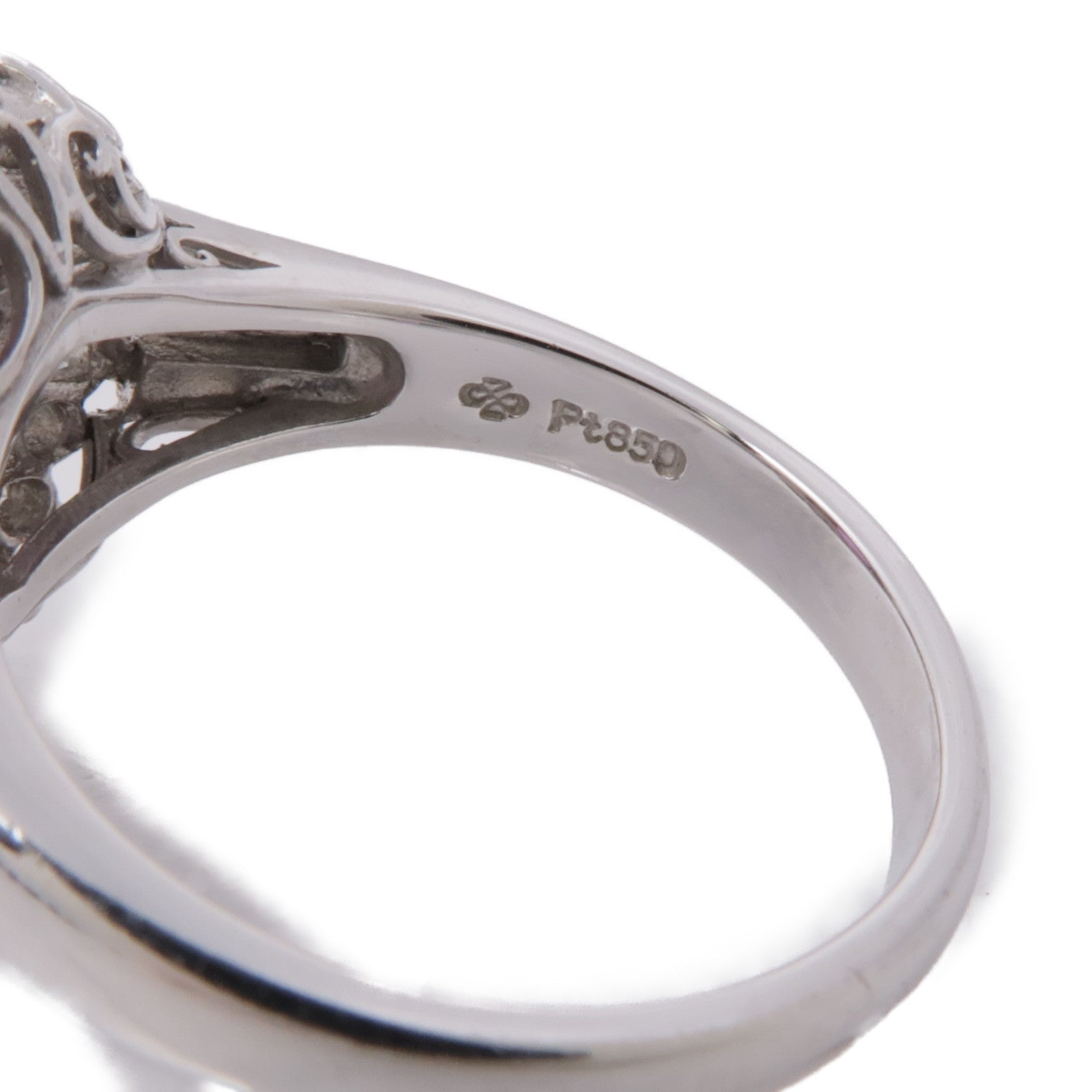 JEWELRY 【激減優惠】PT850鉑金Pink Sapphire/Diamond Ring粉紅藍寶石/鑽石戒指US#6