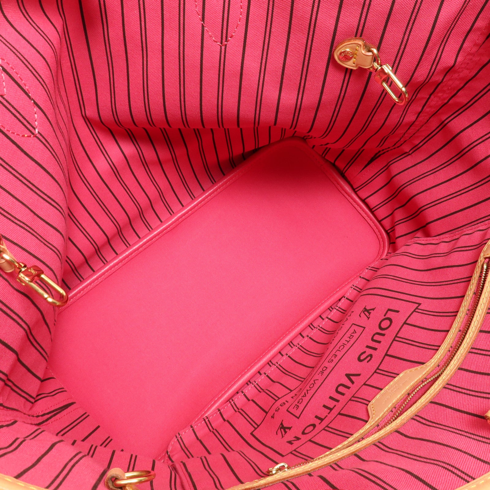 LOUIS VUITTON Monogram Neverfull Bandoulière Inside Out MM金扣手挽肩背兩用袋