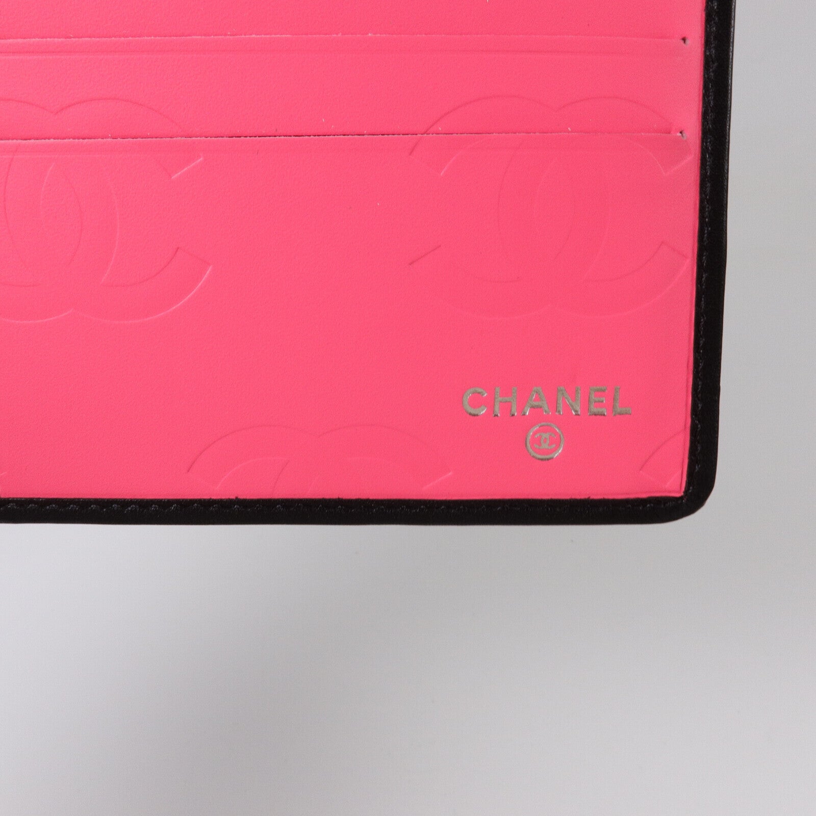 CHANEL 牛皮皮革Cambon Wallet銀扣長錢包