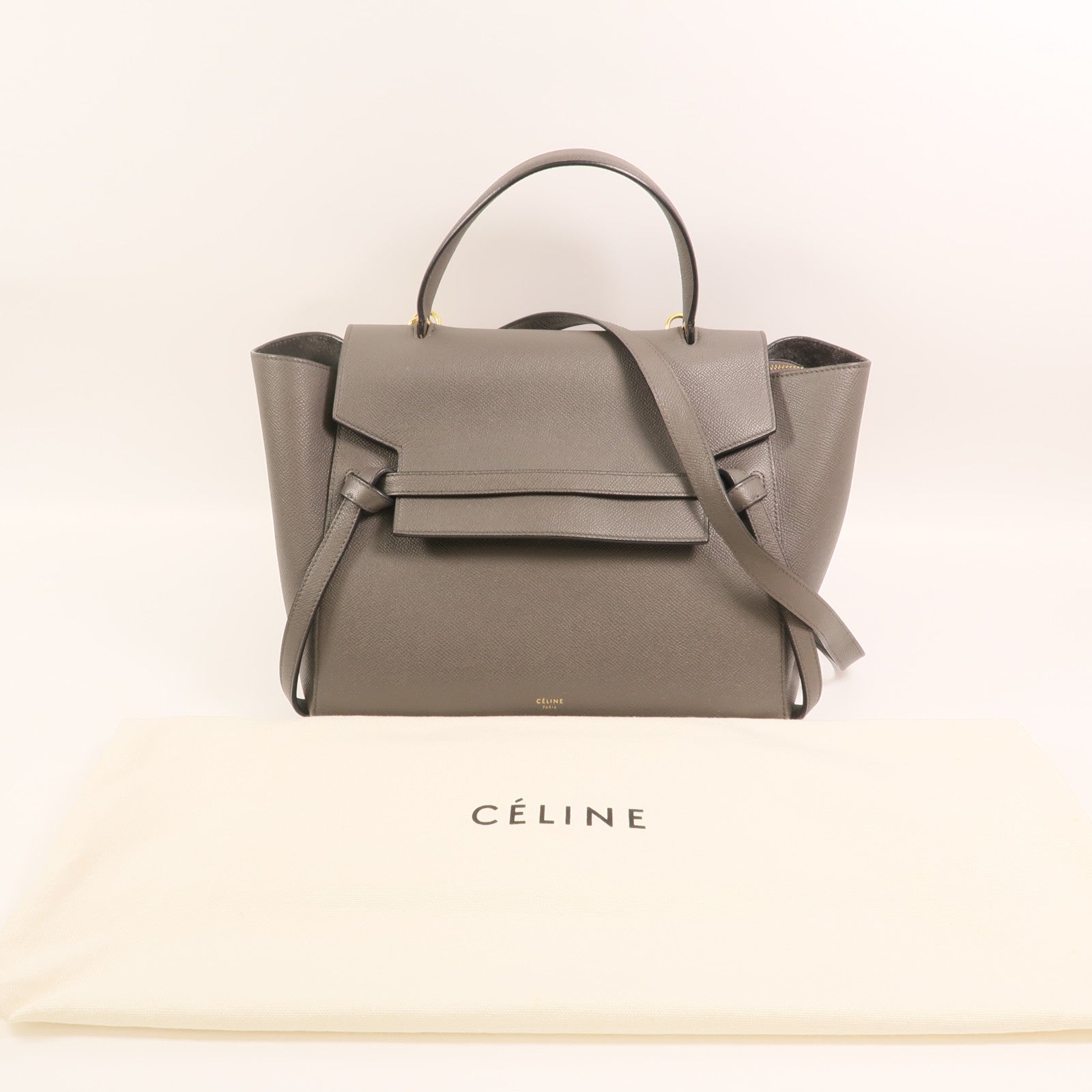 CELINE 牛皮皮革Mini Belt Bag金扣手挽肩背兩用袋