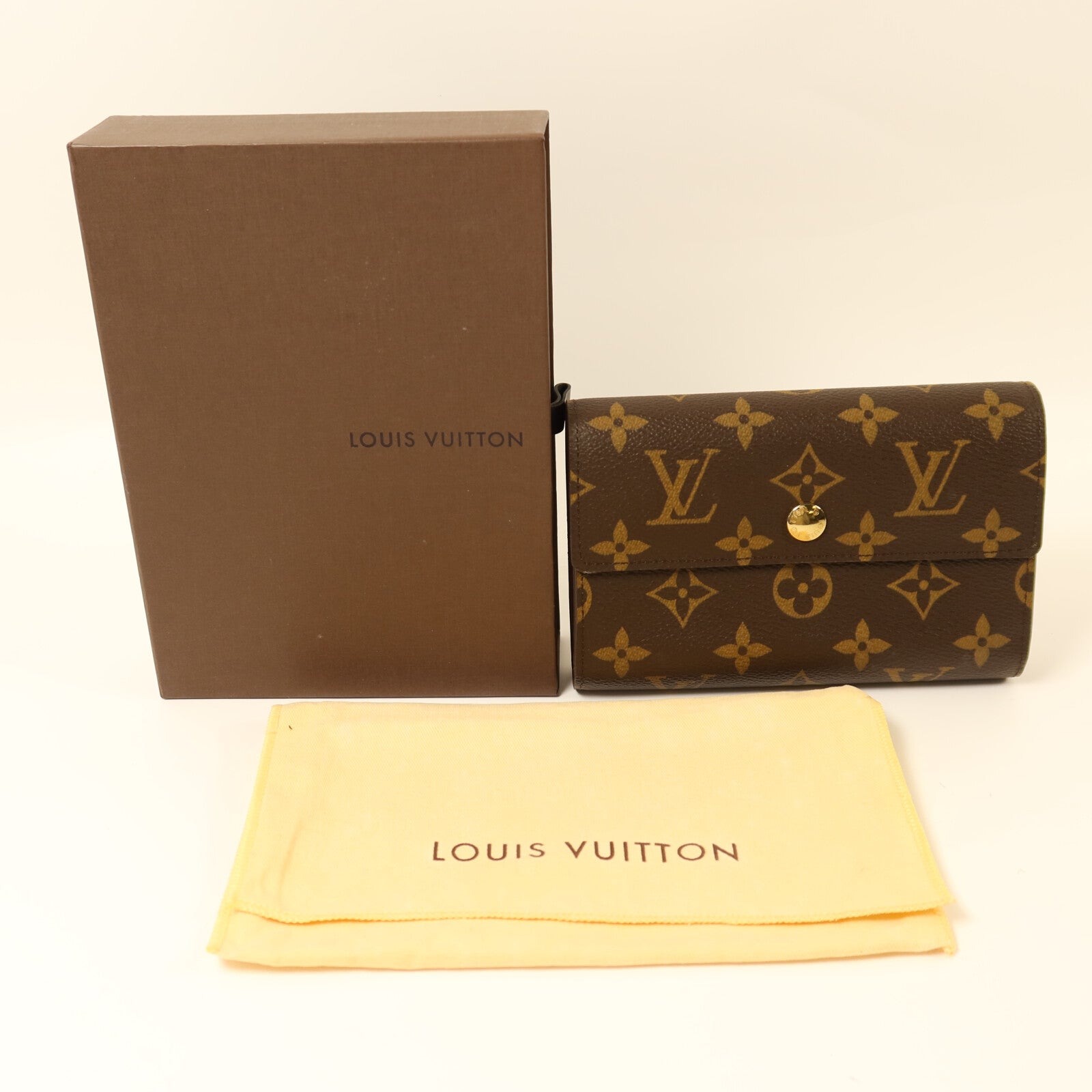 LOUIS VUITTON Monogram Portefeuille Alexandra Wallet金扣錢包