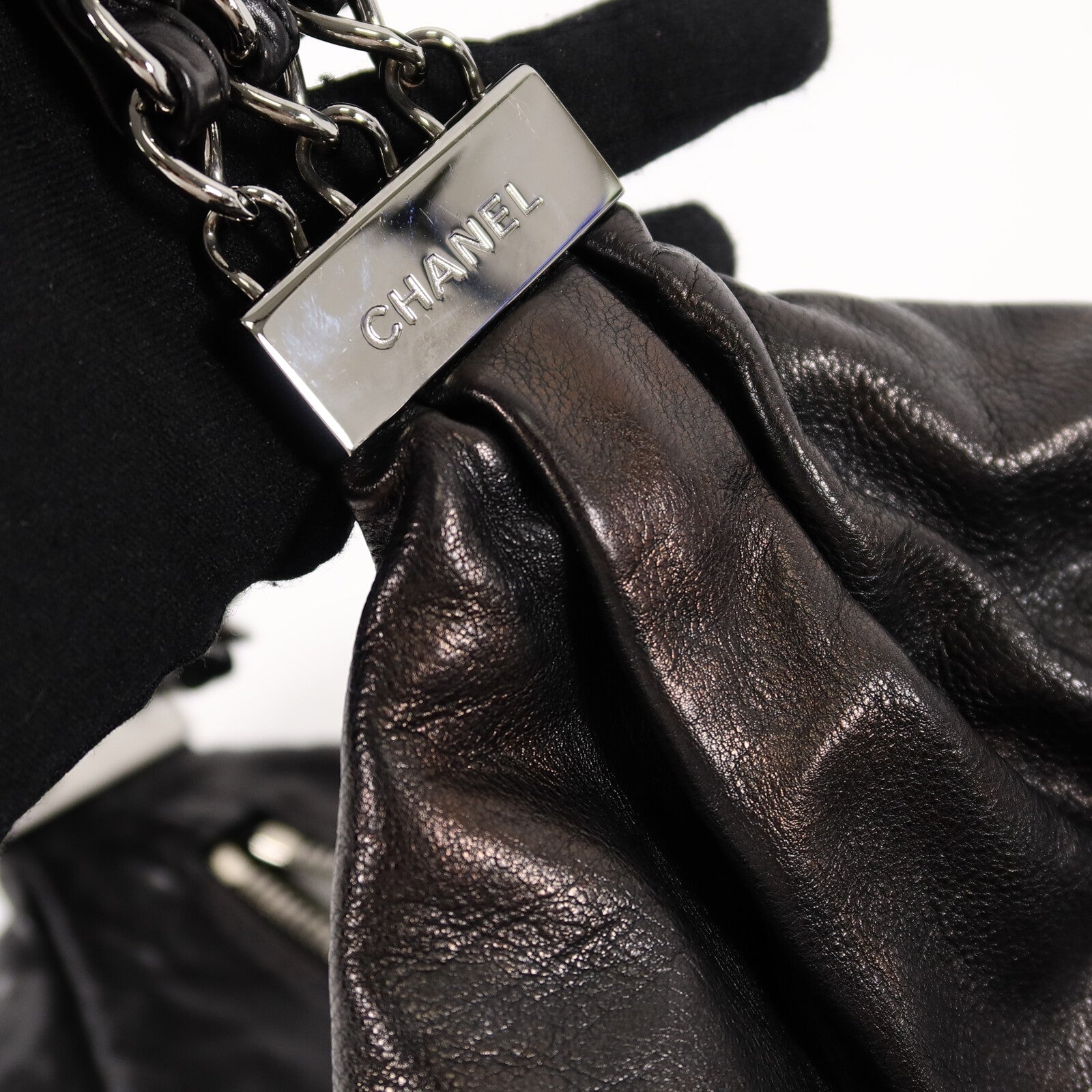 CHANEL 牛皮皮革Chain Shoulder Bag鏈帶肩背袋