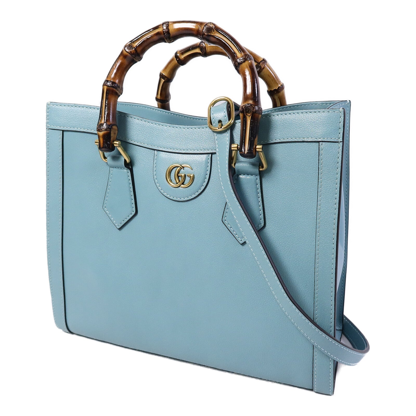GUCCI 【激減優惠】牛皮皮革Diana Small Tote金扣手挽肩背袋兩用袋