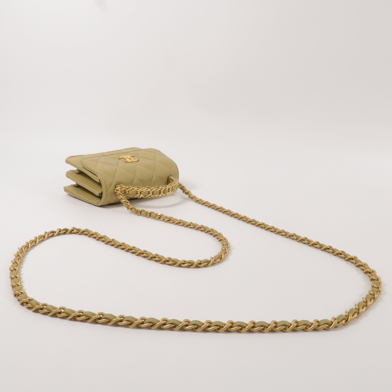 CHANEL 羊皮皮革Chain Shoulder鏈帶手挽肩背兩用袋